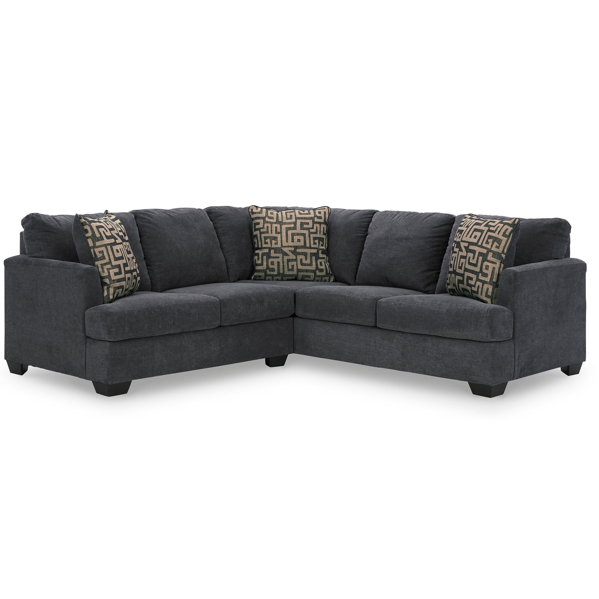 Ambrielle 2-Piece Sectional in Gunmetal Color