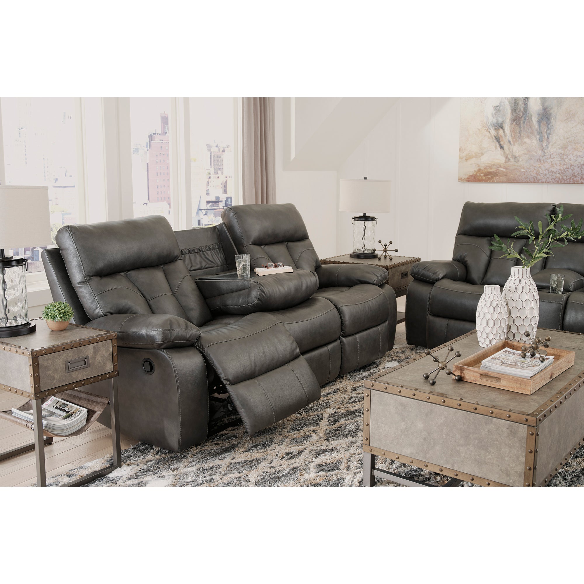 Willamen Quarry Manual Reclining Sofa and Loveseat