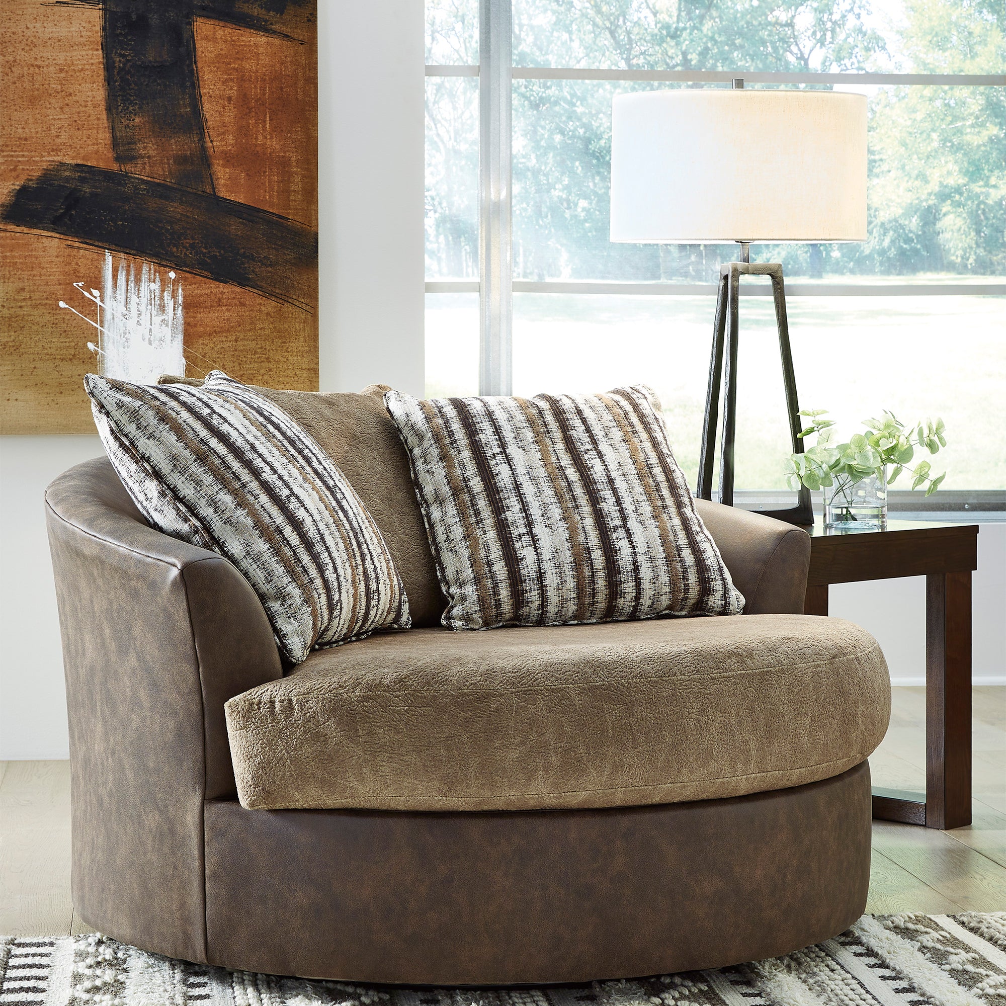 Alesbury Oversized Swivel Accent Chair