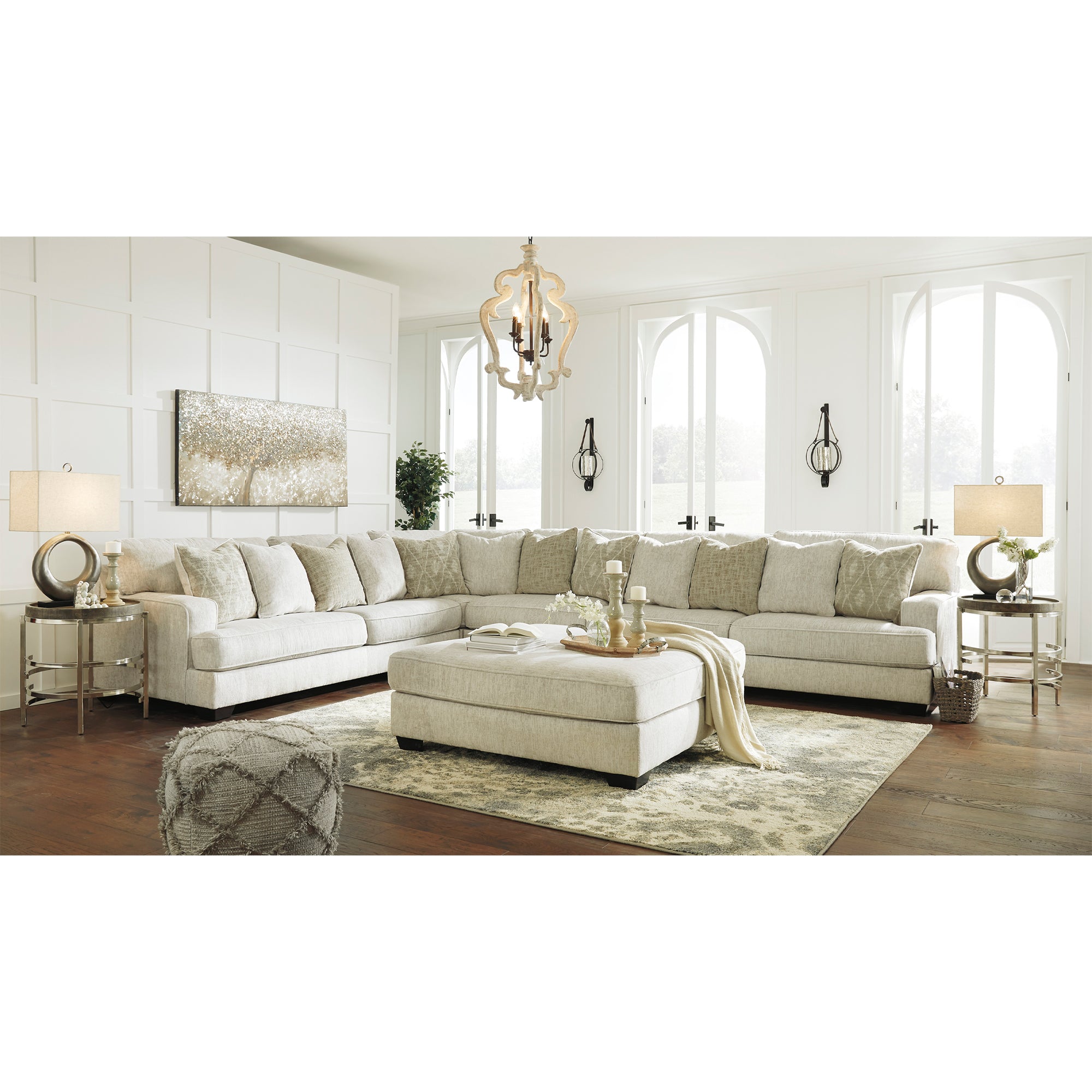 Rawcliffe 4-Piece Sectional in Parchment Color