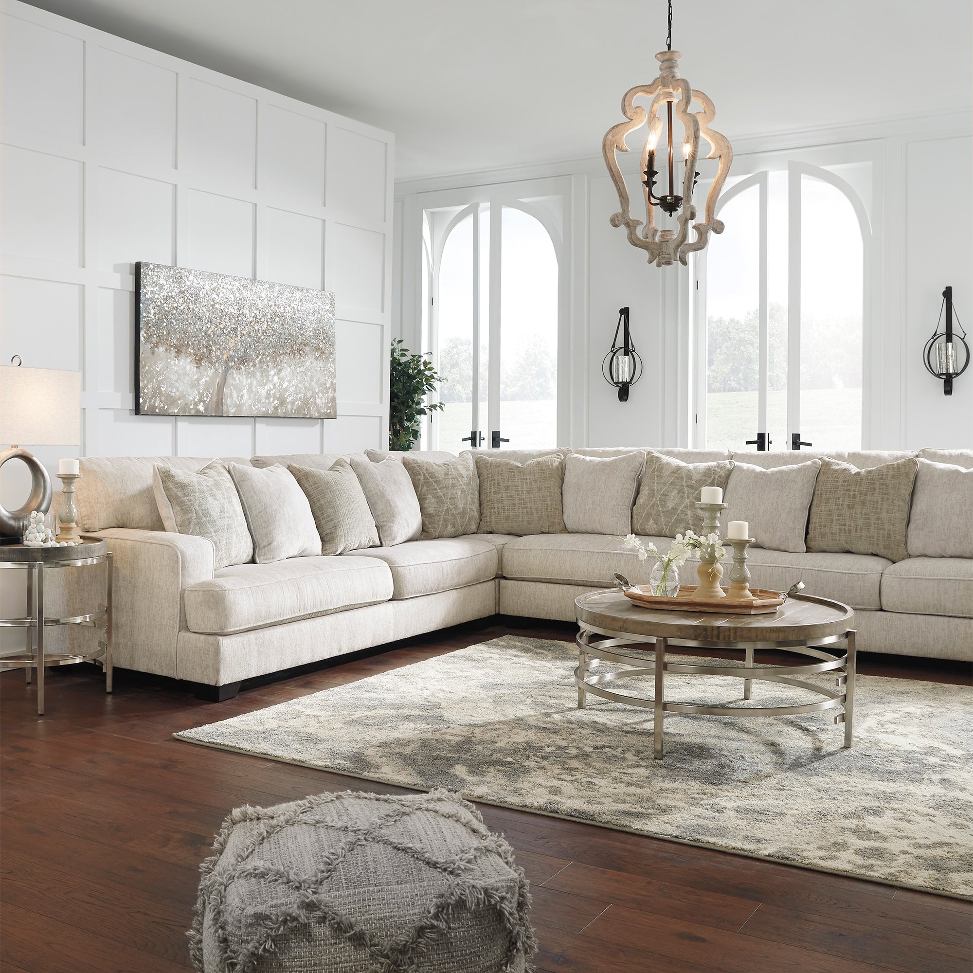 Rawcliffe 4-Piece Sectional in Parchment Color