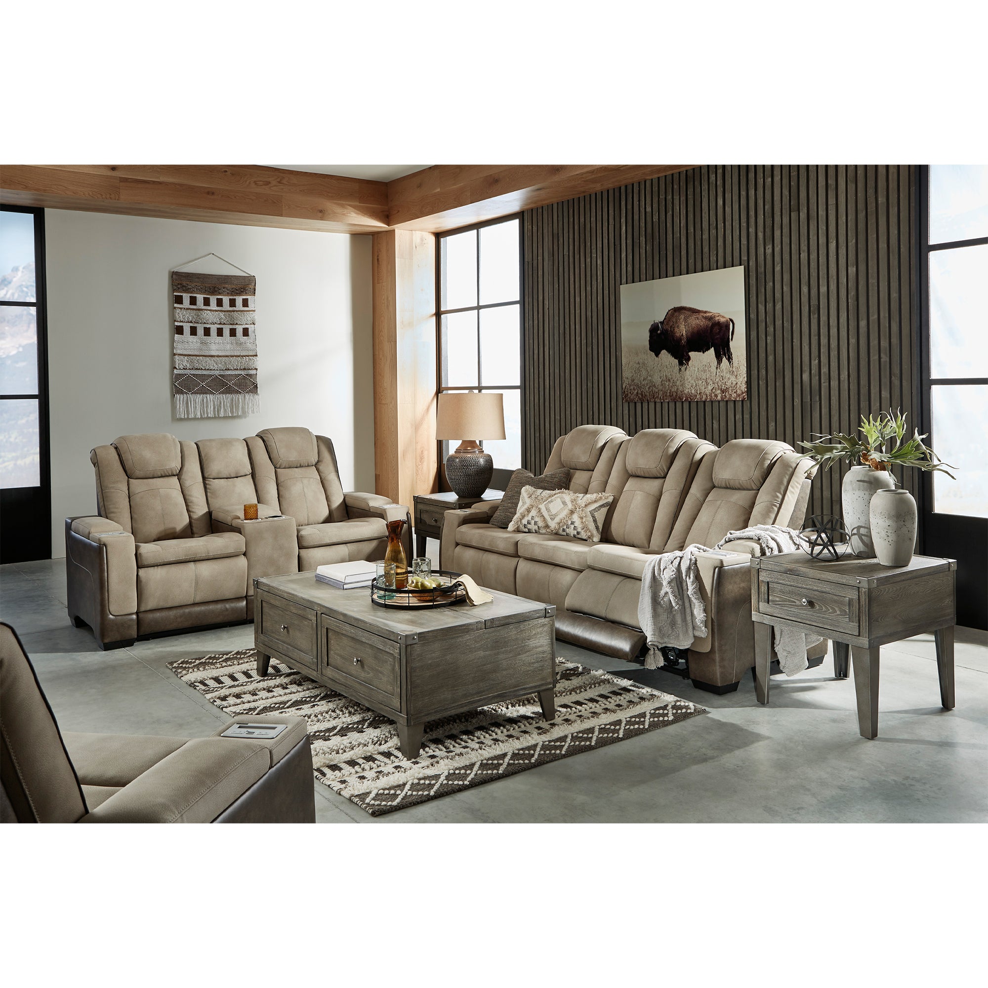 Next-Gen DuraPella Power Reclining Sofa and Loveseat