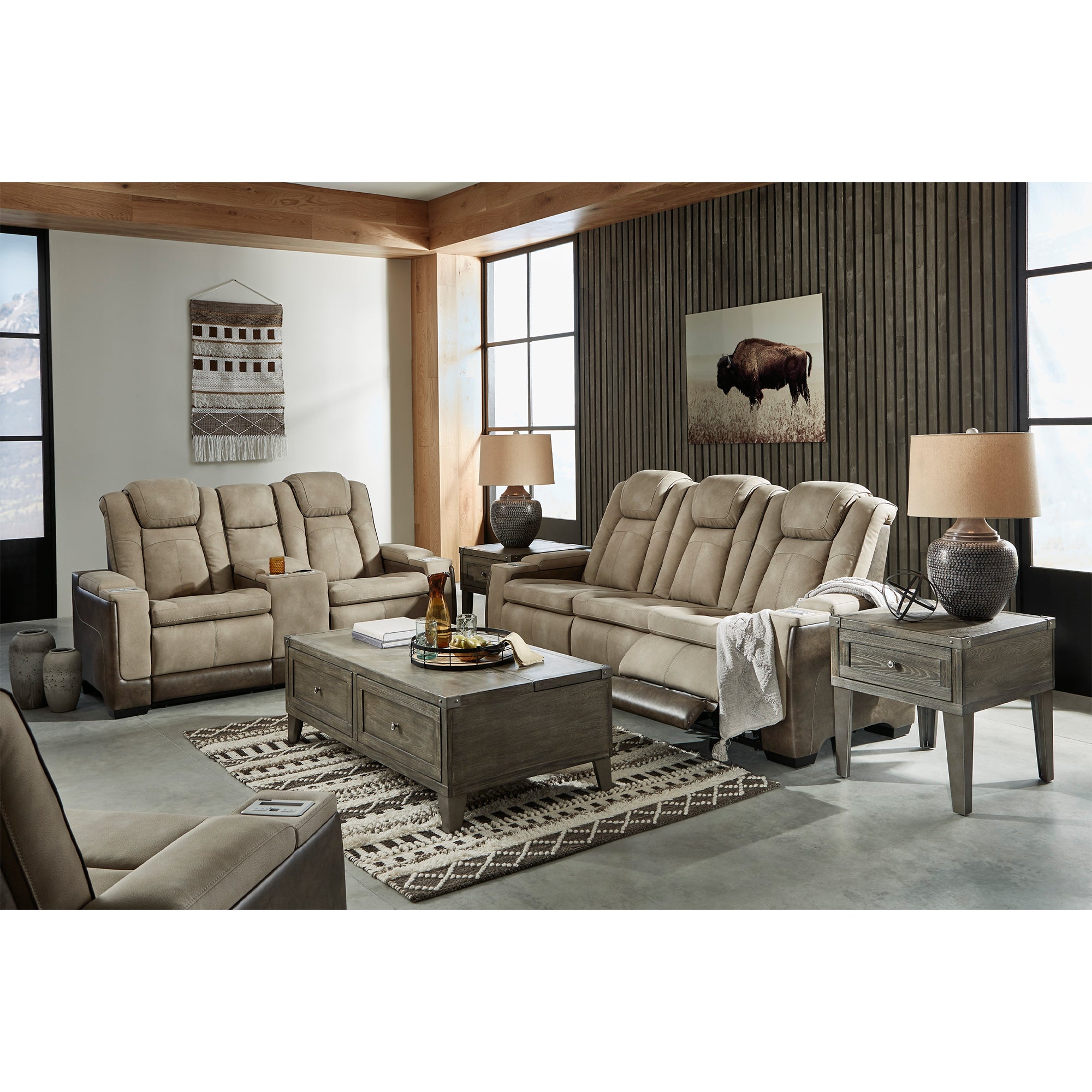 Next-Gen DuraPella Power Reclining Sofa and Loveseat