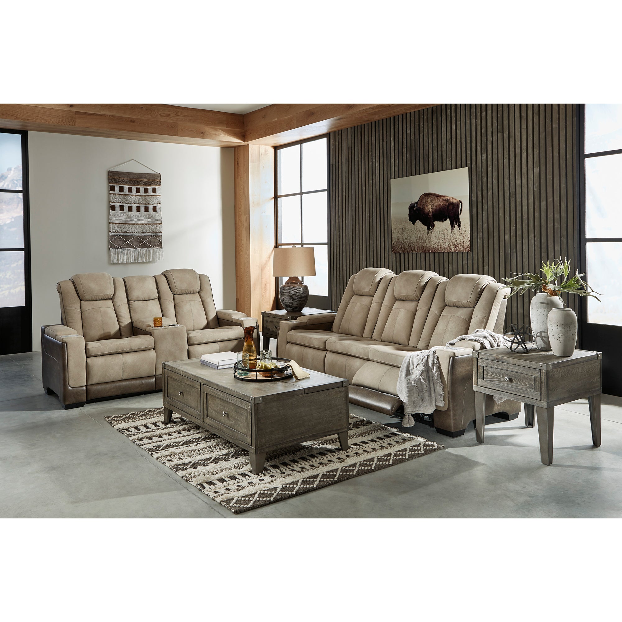 Next-Gen DuraPella Power Reclining Sofa and Loveseat