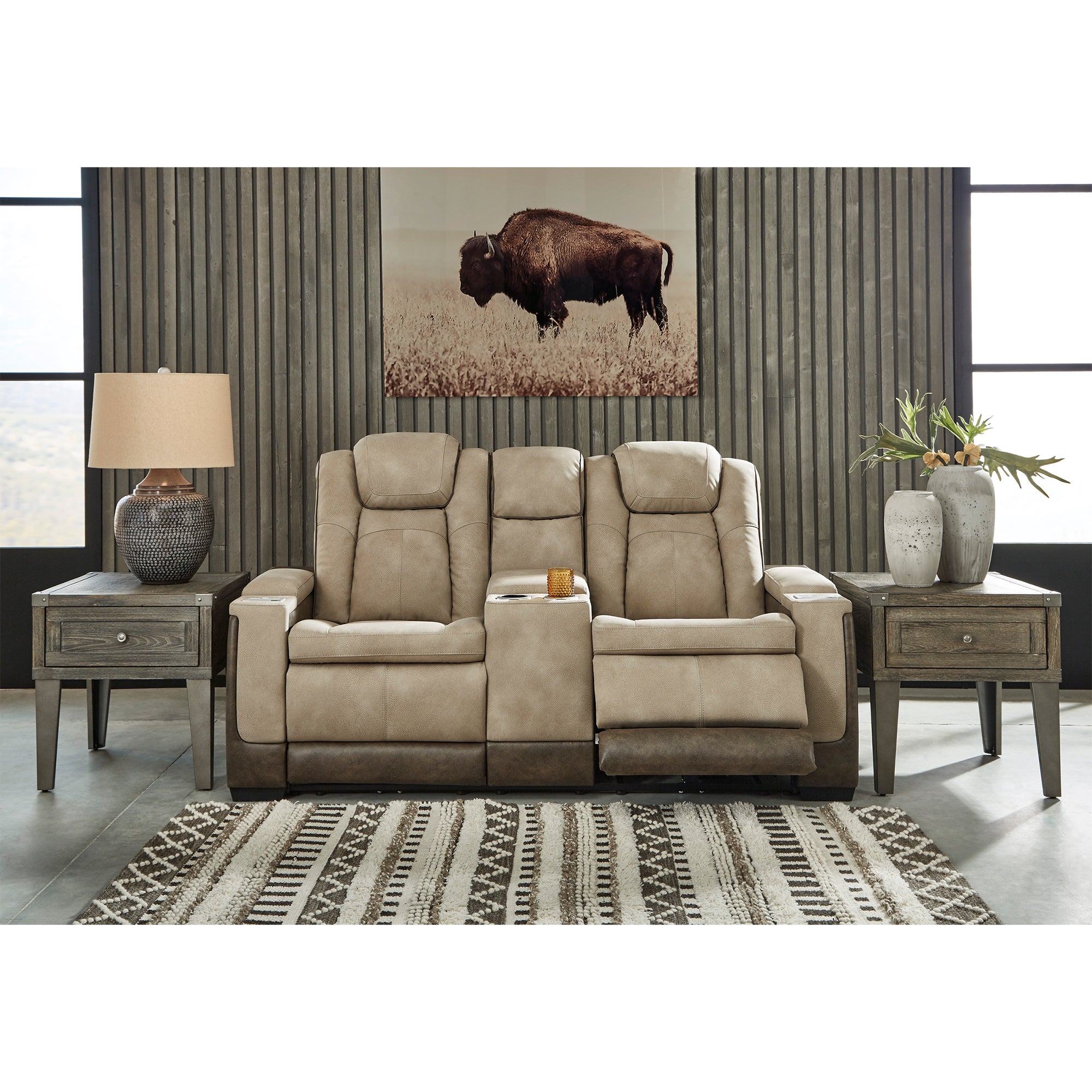 Next-Gen DuraPella Power Reclining Loveseat with Console