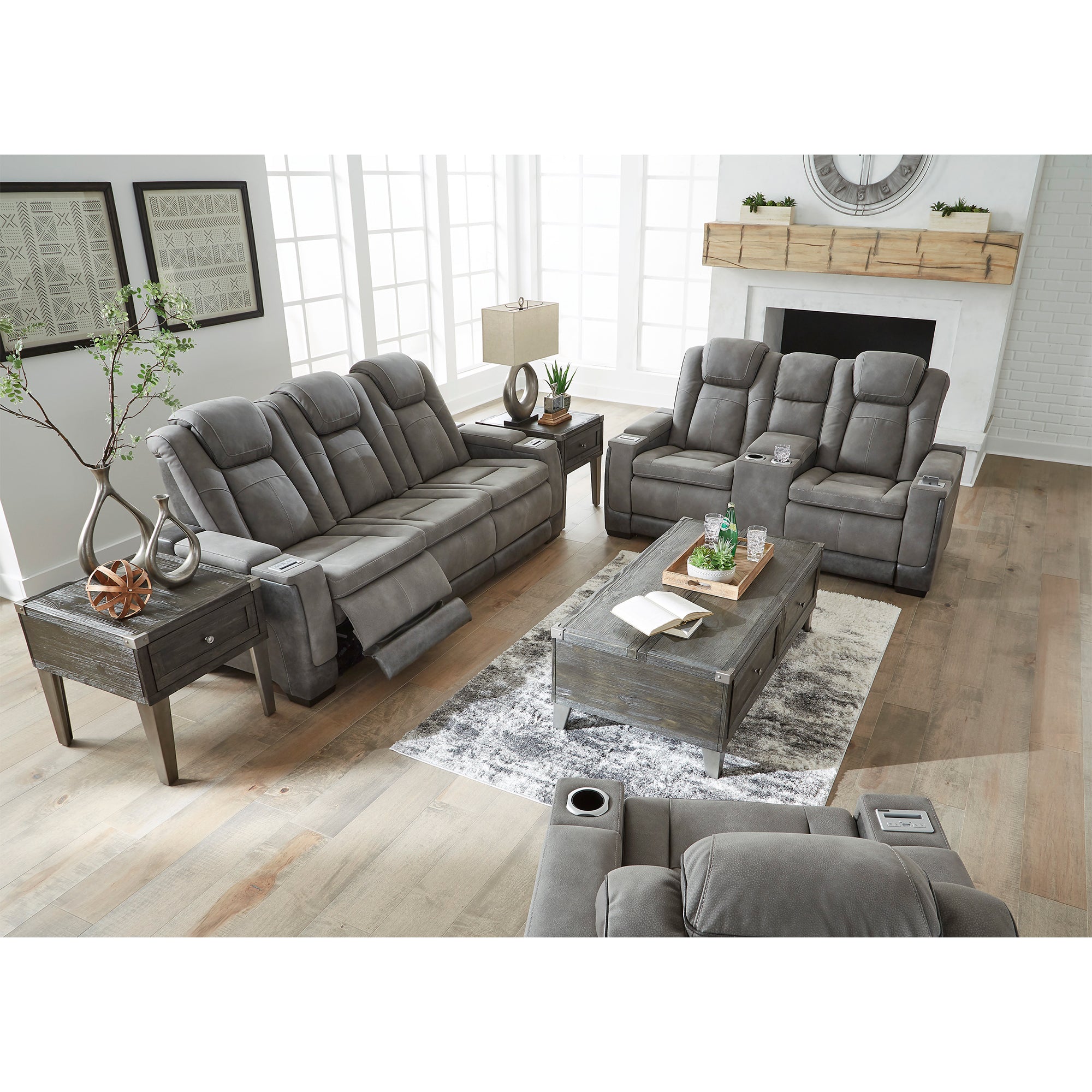 Next-Gen DuraPella Power Reclining Sofa and Loveseat