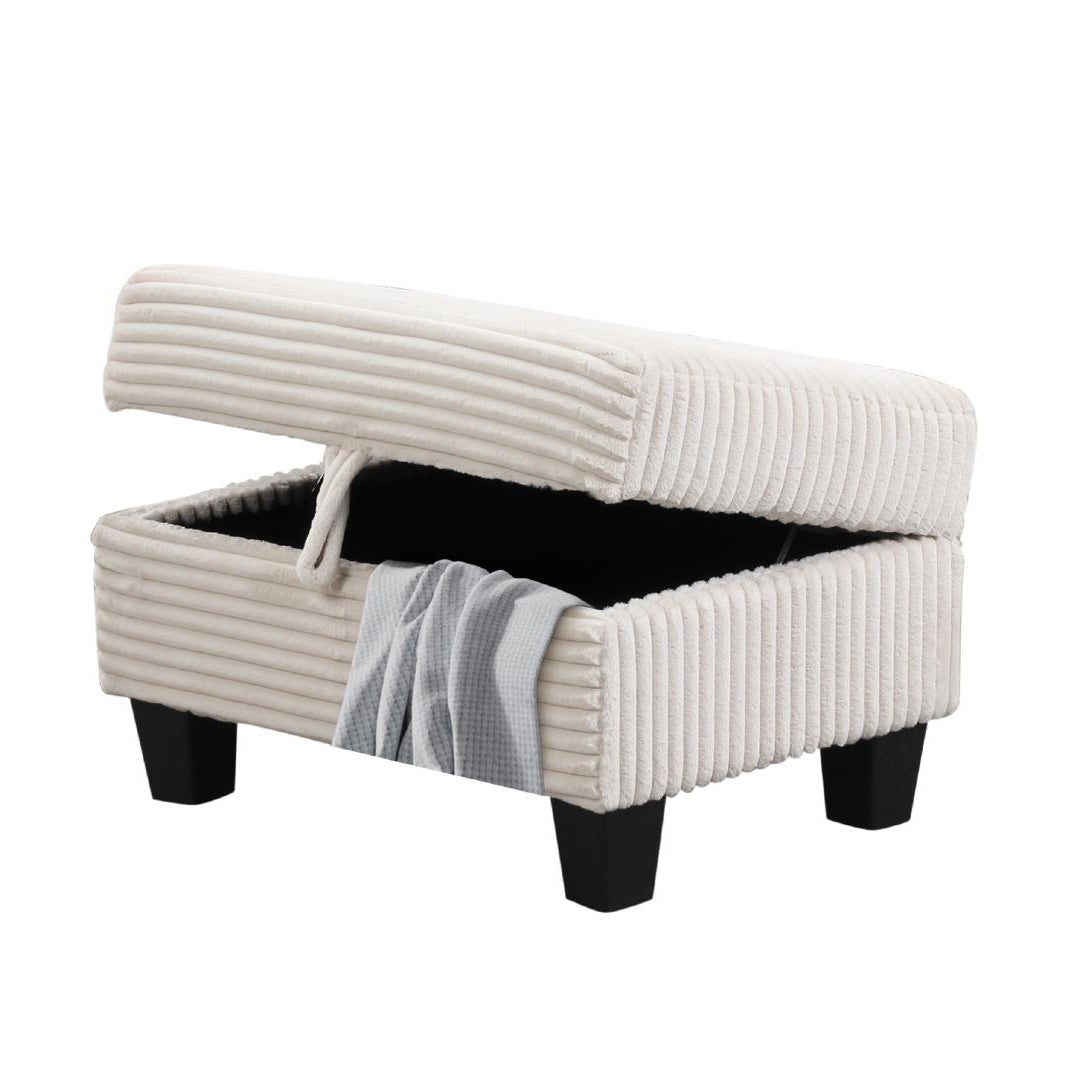 ComfyNest Sectional With Storage Ottoman