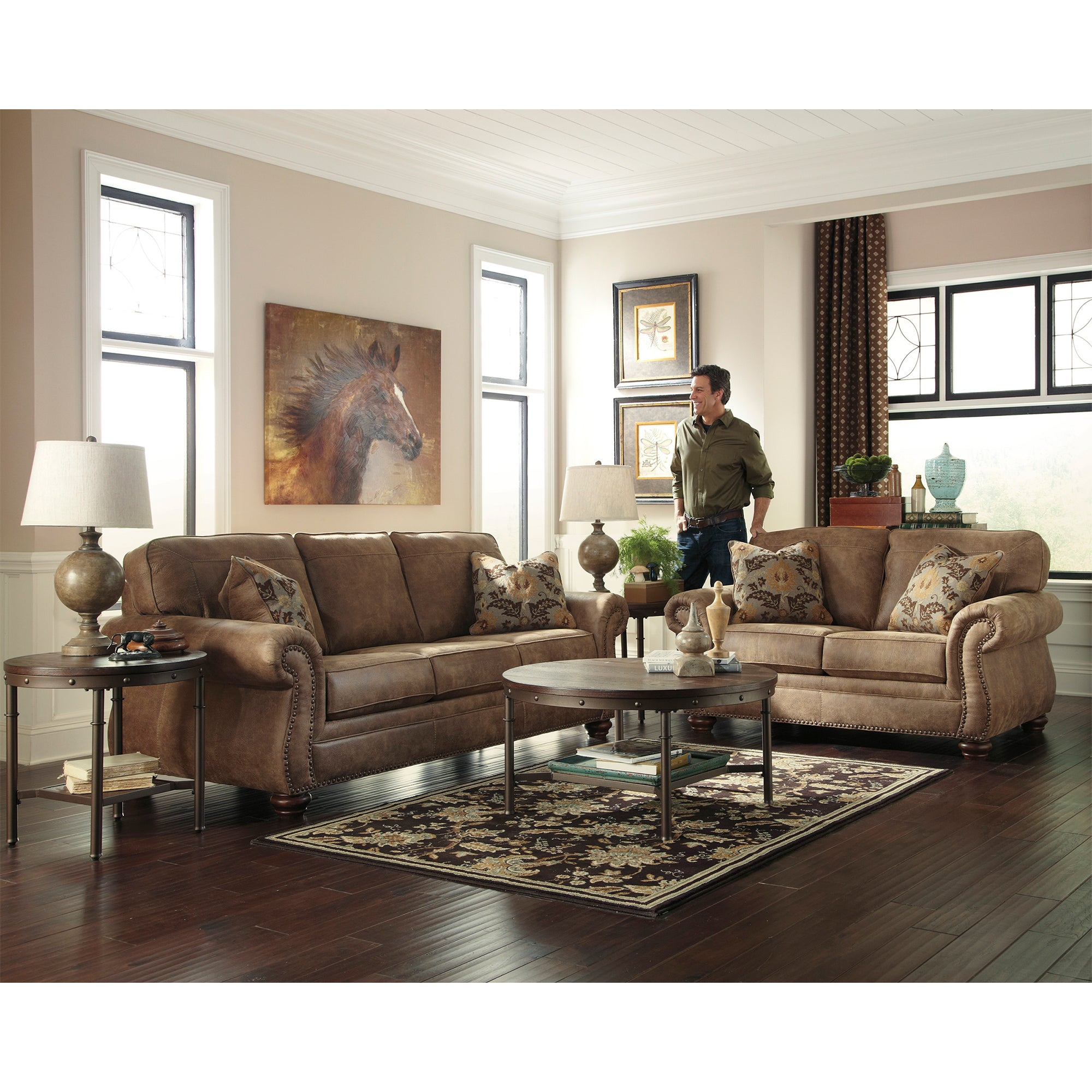 Larkinhurst Sofa and Loveseat