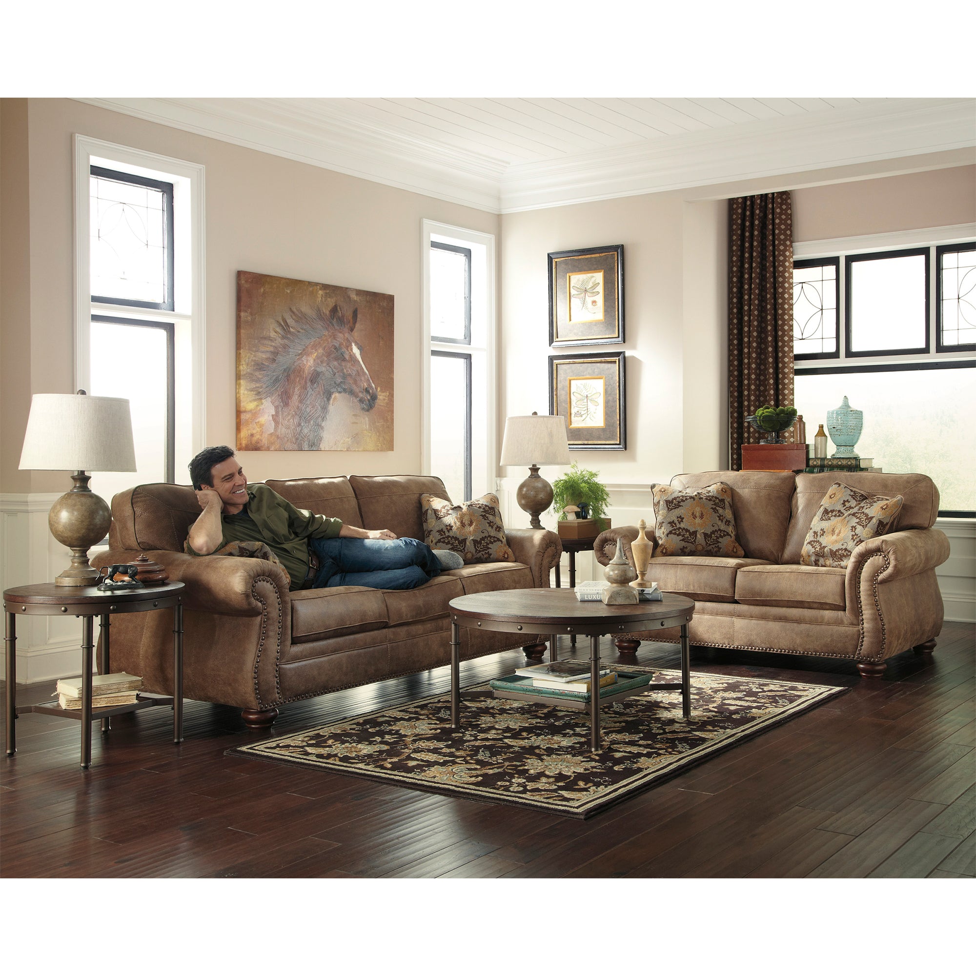 Larkinhurst Sofa and Loveseat