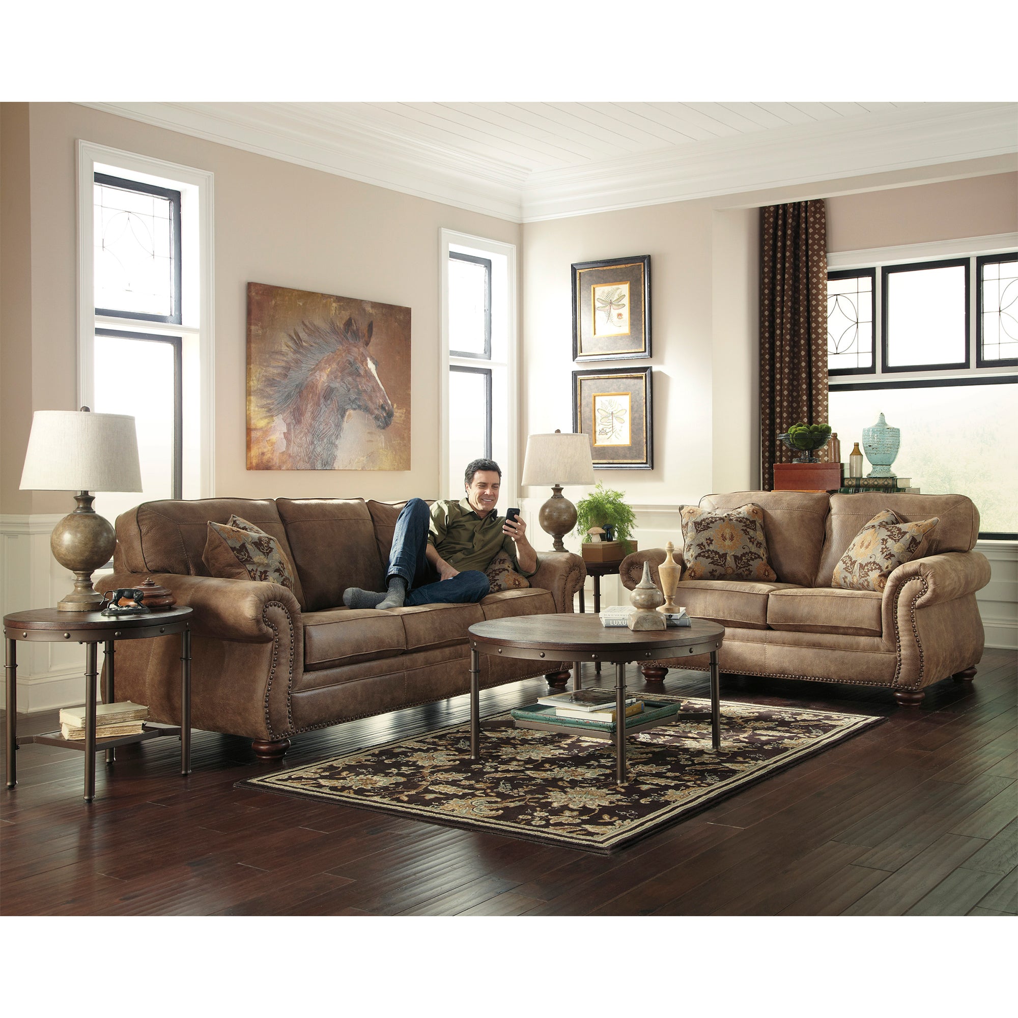 Larkinhurst Sofa and Loveseat