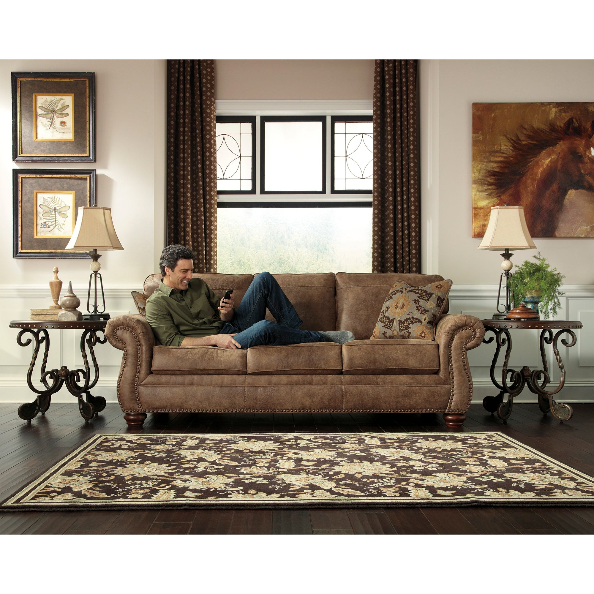 Larkinhurst Sofa and Loveseat