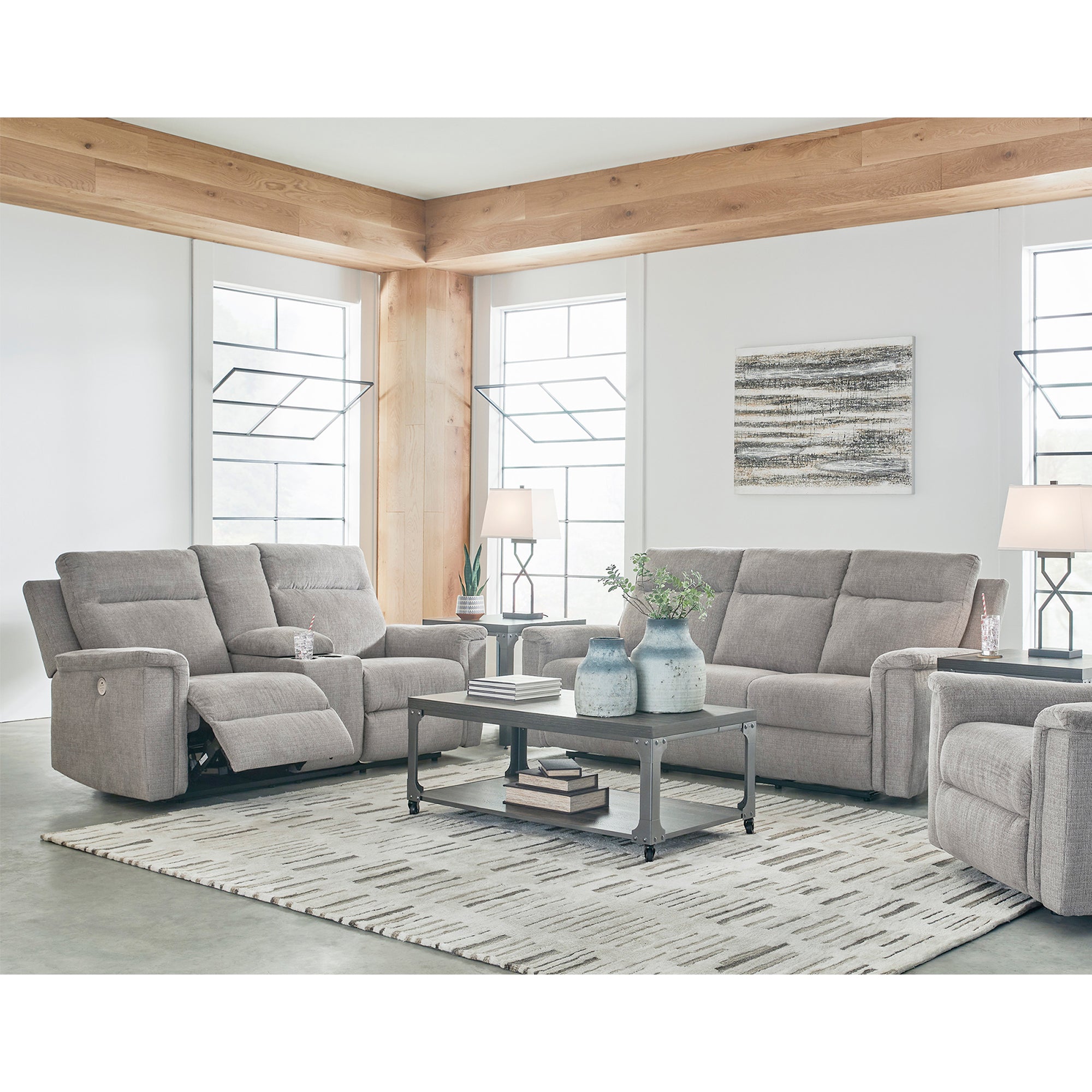 Barnsana Power Sofa and Loveseat