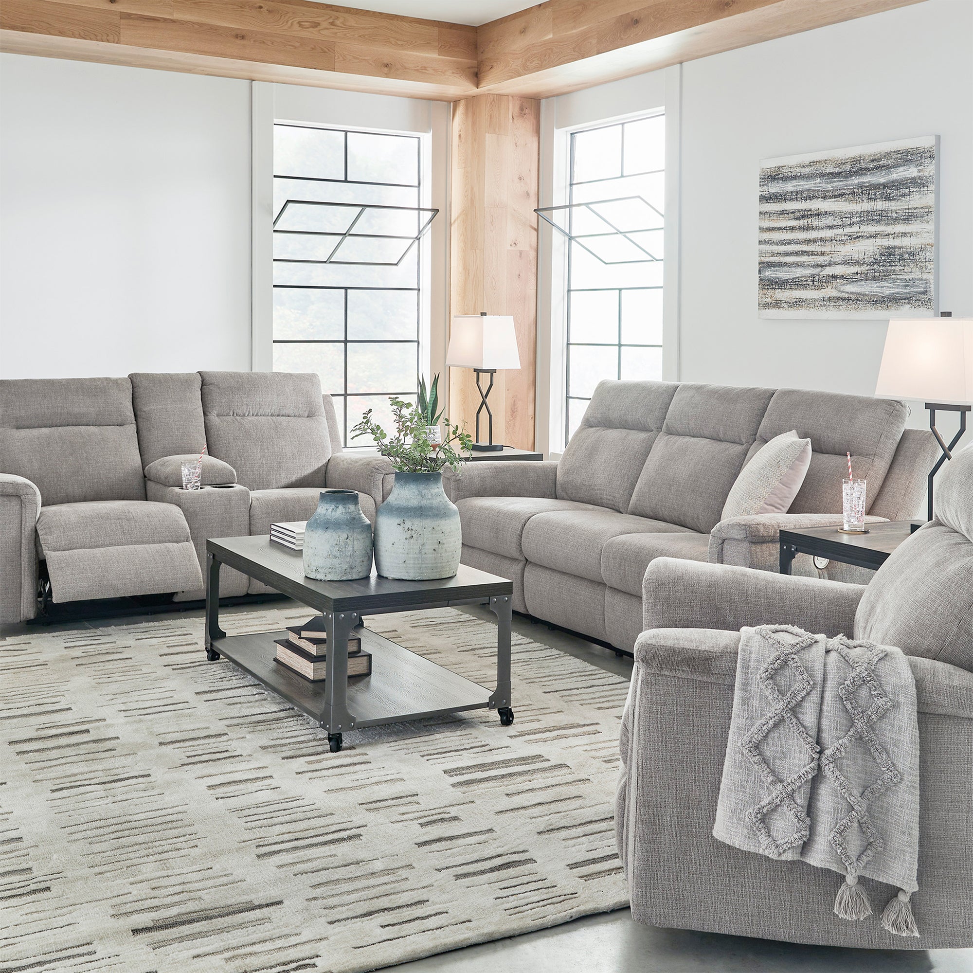 Barnsana Power Sofa and Loveseat