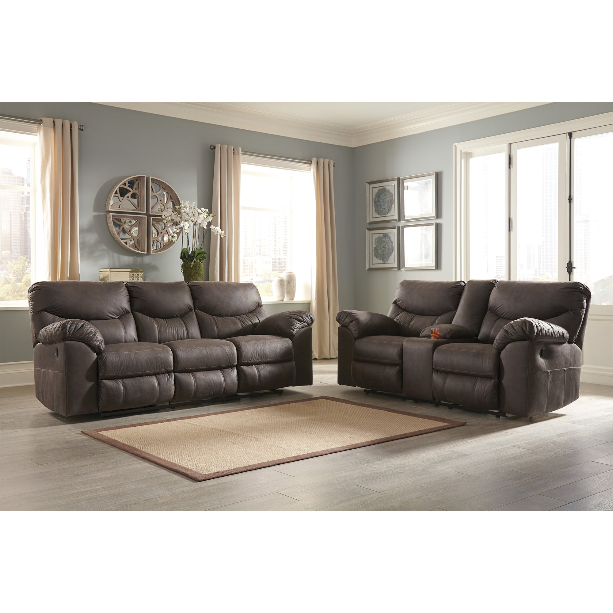 Boxberg Manual Reclining Sofa and Loveseat