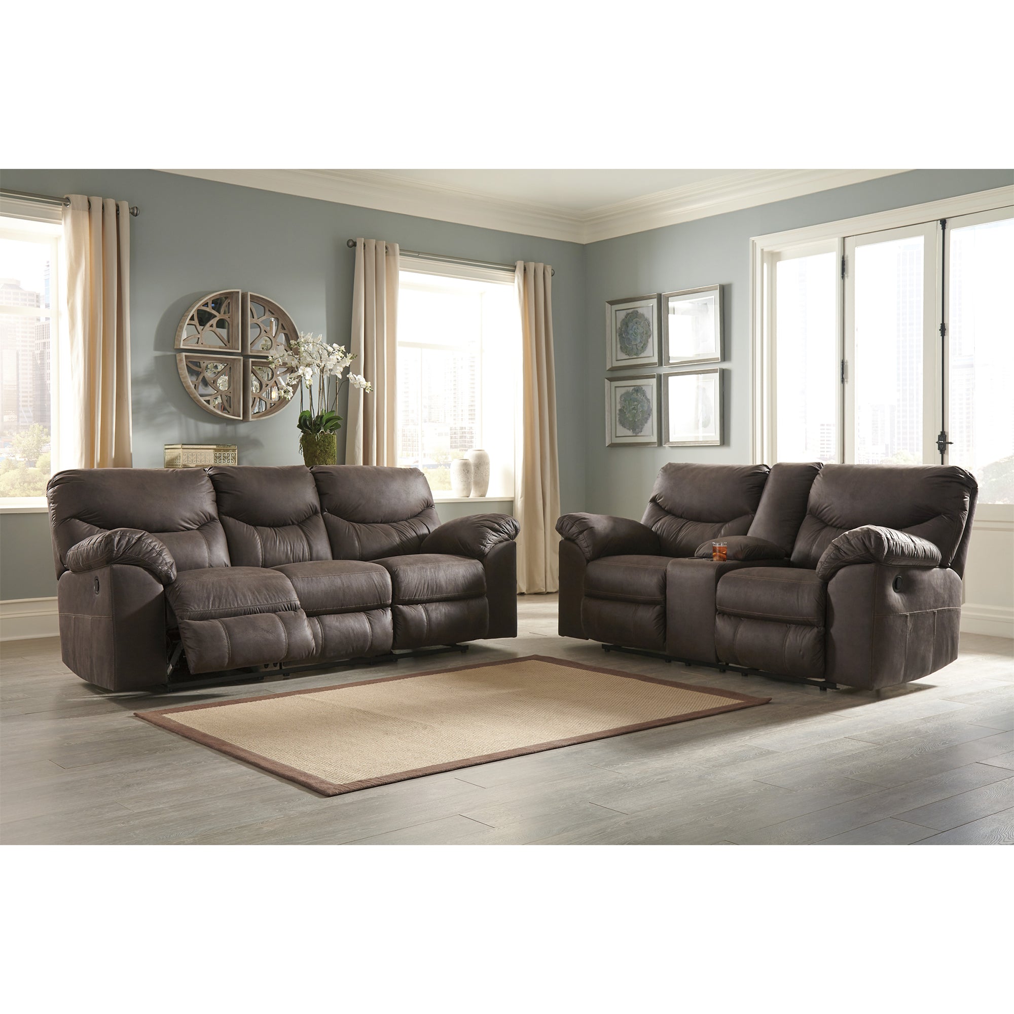 Boxberg Manual Reclining Sofa and Loveseat