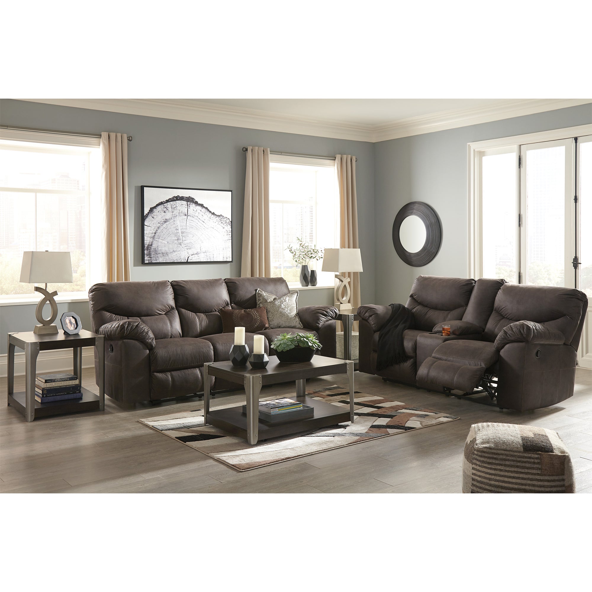 Boxberg Manual Reclining Sofa and Loveseat