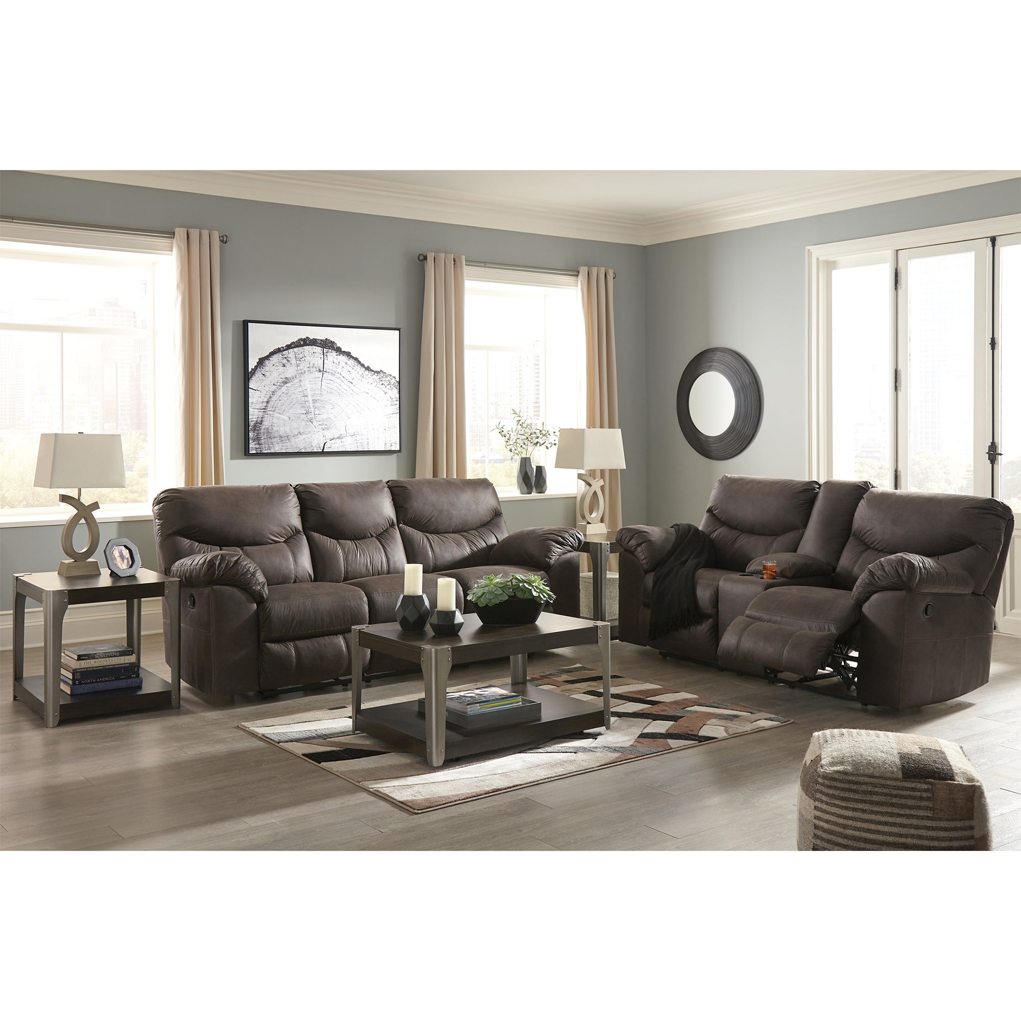 Boxberg Manual Reclining Sofa and Loveseat