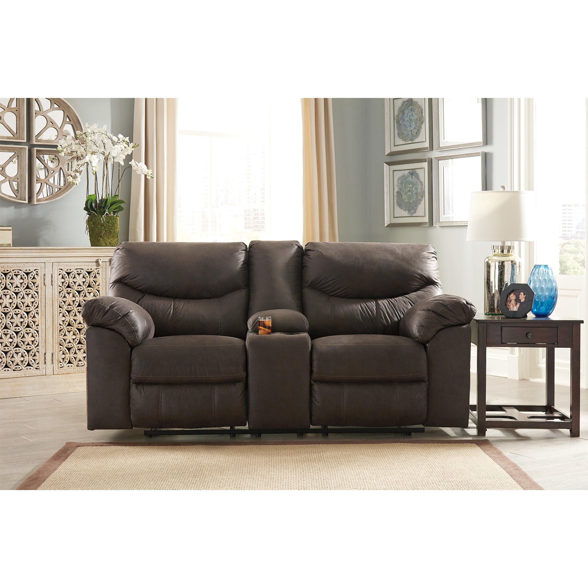 Boxberg Reclining Loveseat with Console