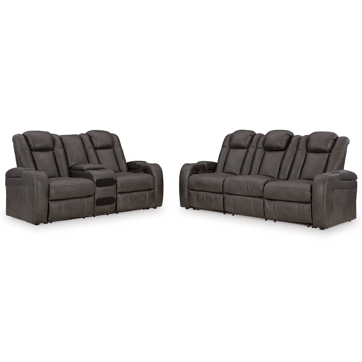 Fyne-Dyme Dual Power Reclining Sofa and Loveseat