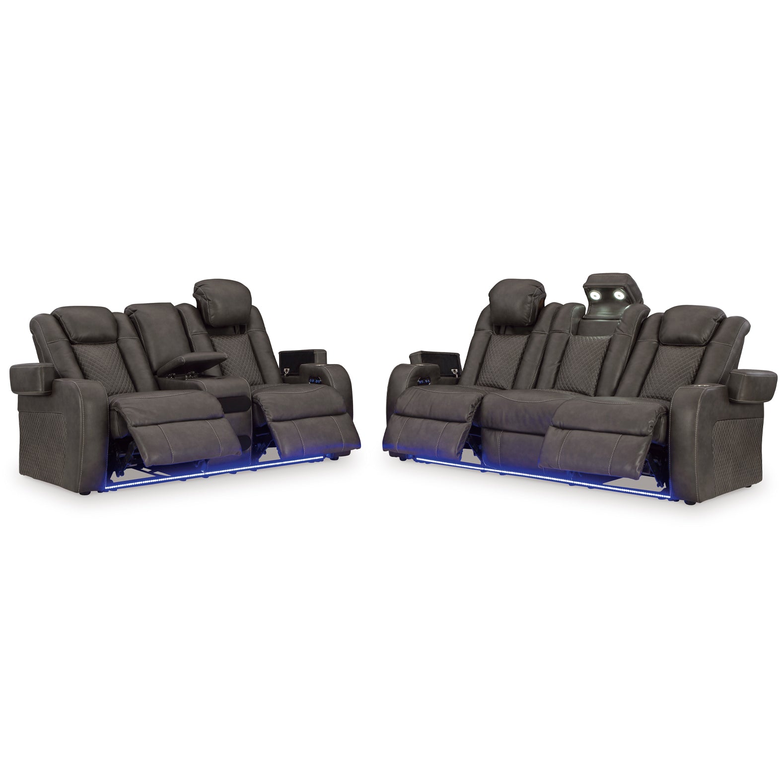 Fyne-Dyme Dual Power Reclining Sofa and Loveseat