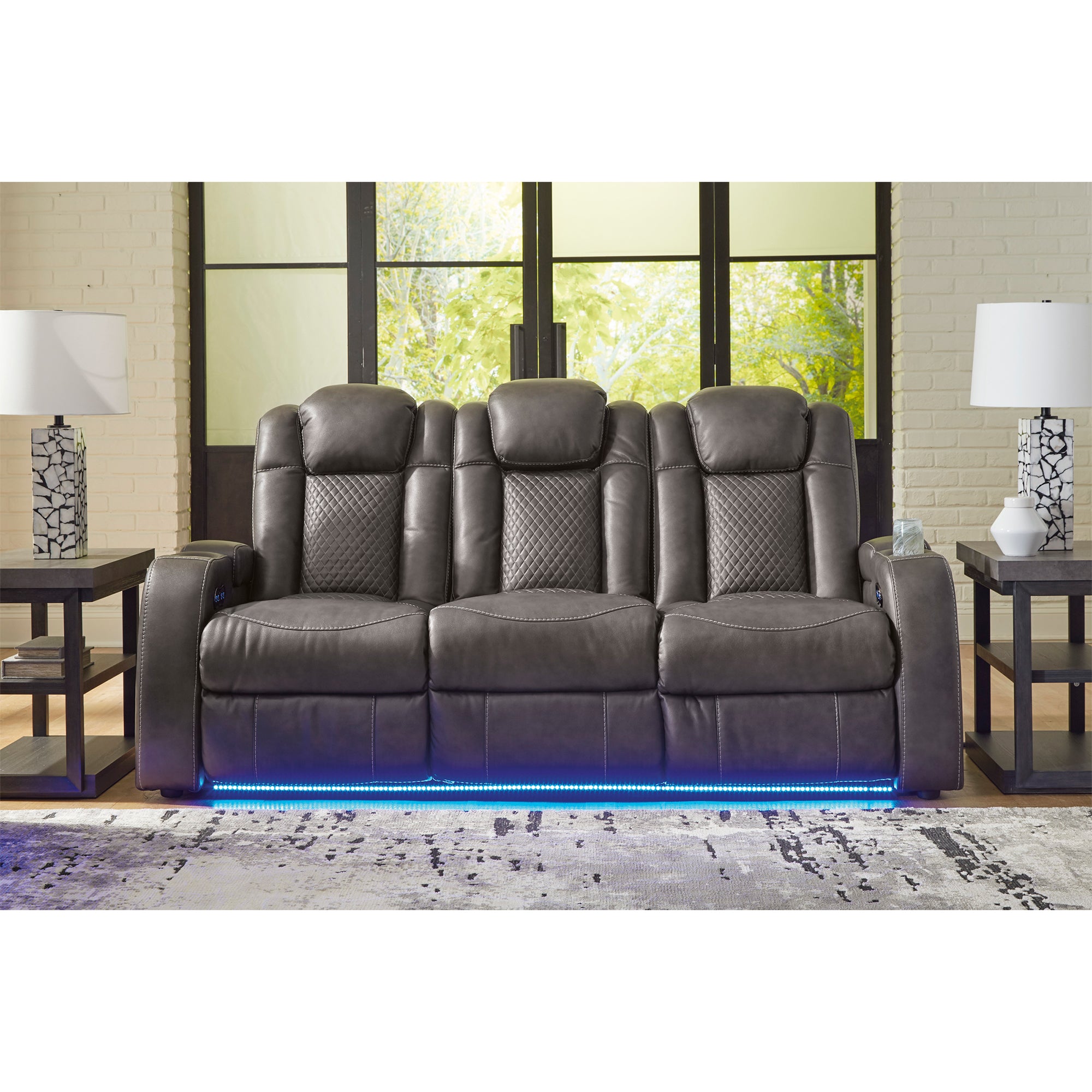 Fyne-Dyme Dual Power Reclining Sofa and Loveseat