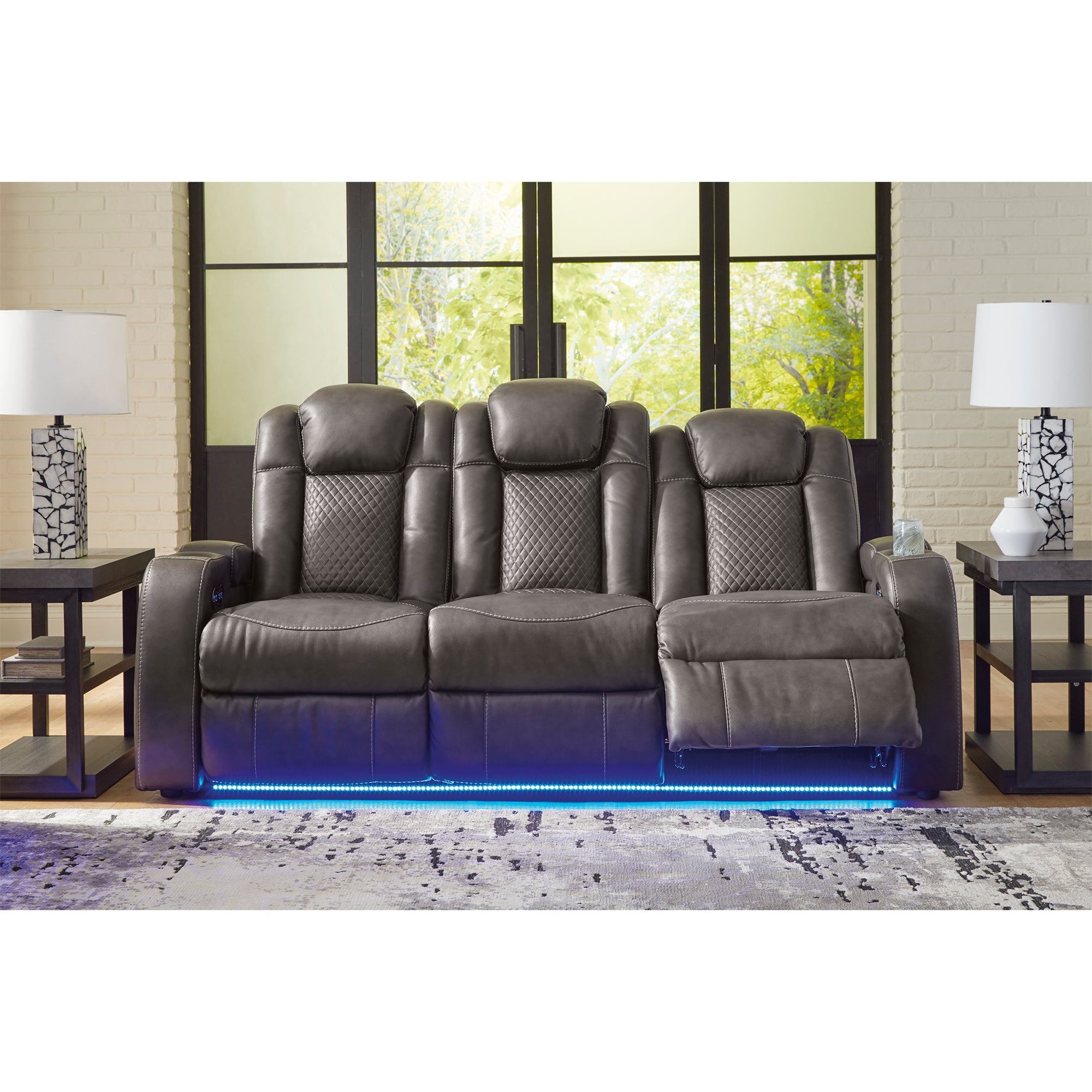 Fyne-Dyme Dual Power Reclining Sofa and Loveseat