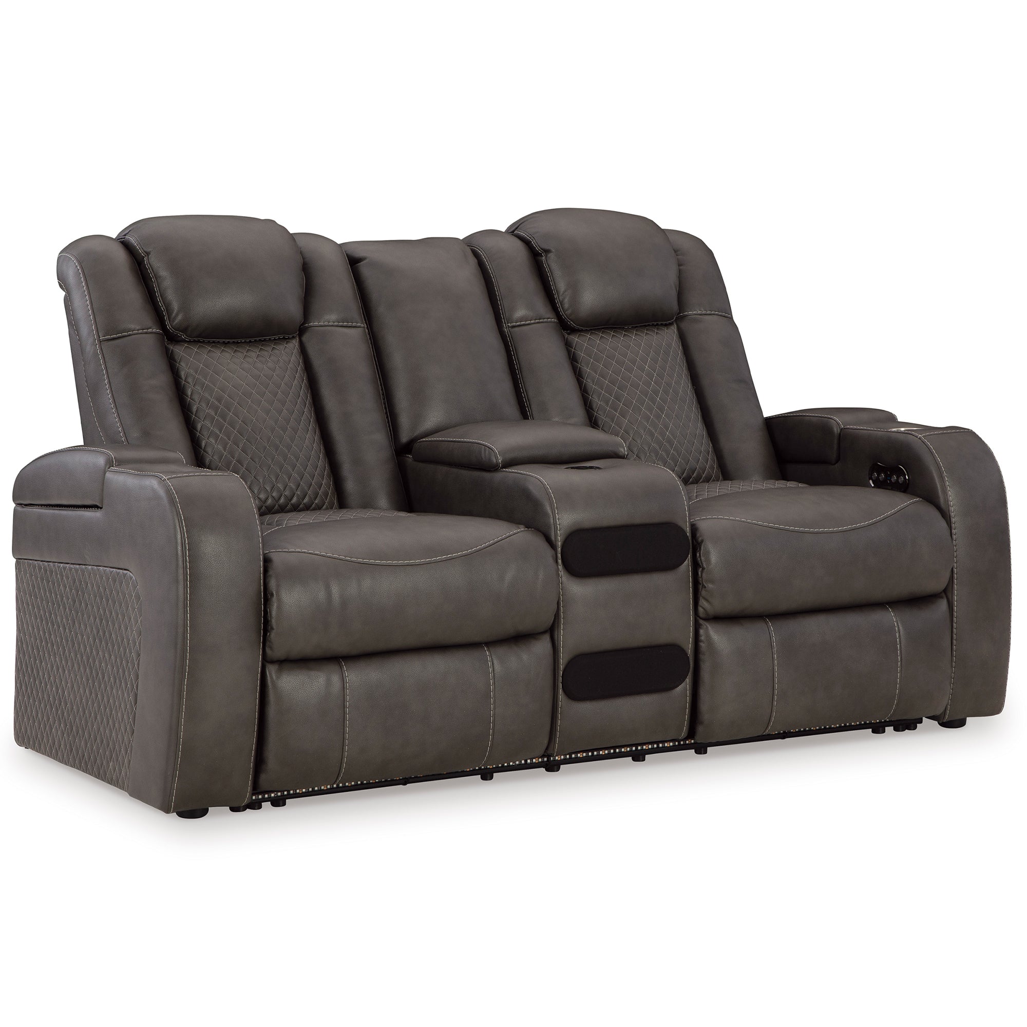 Fyne-Dyme Dual Power Reclining Loveseat with Console