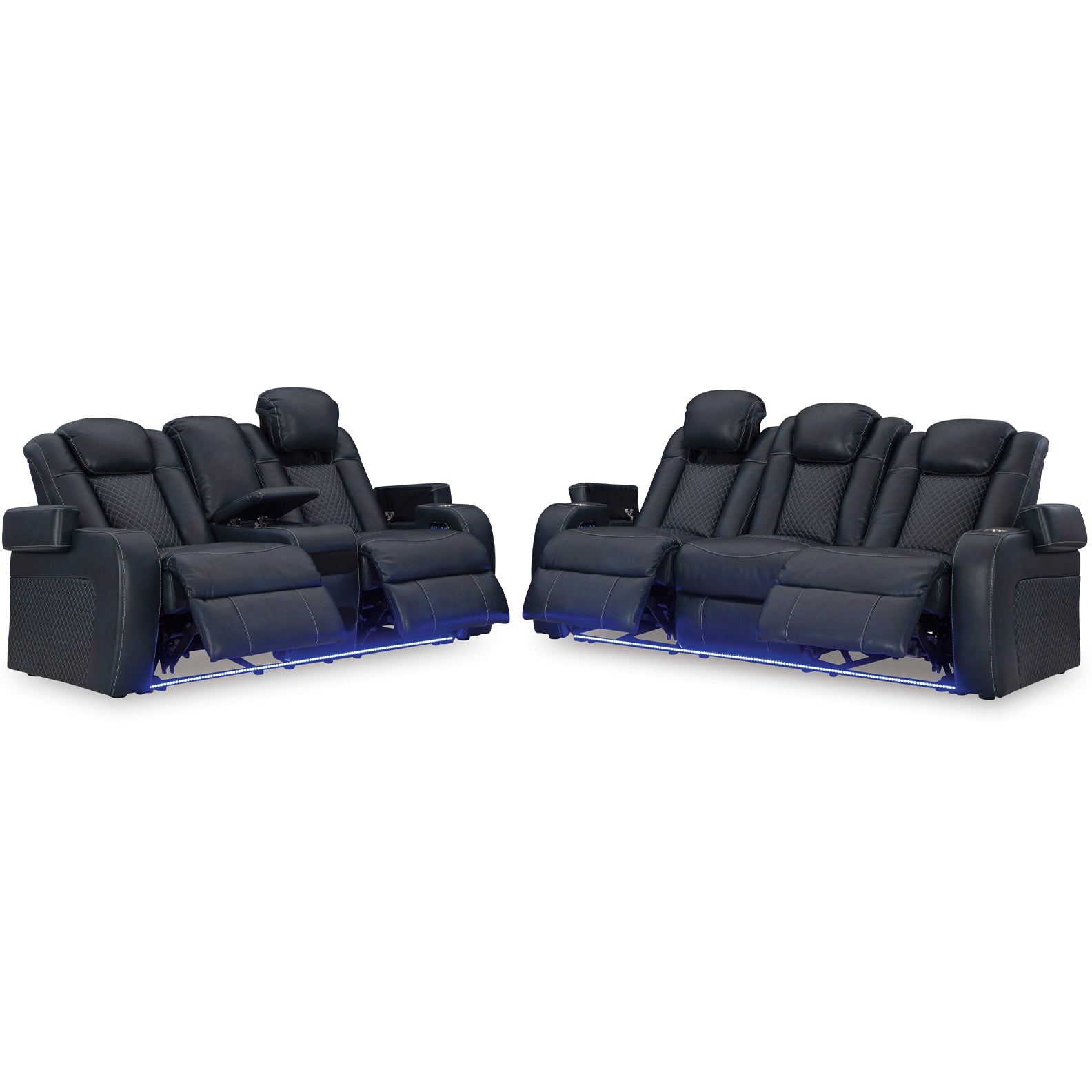 Fyne-Dyme Dual Power Reclining Sofa and Loveseat