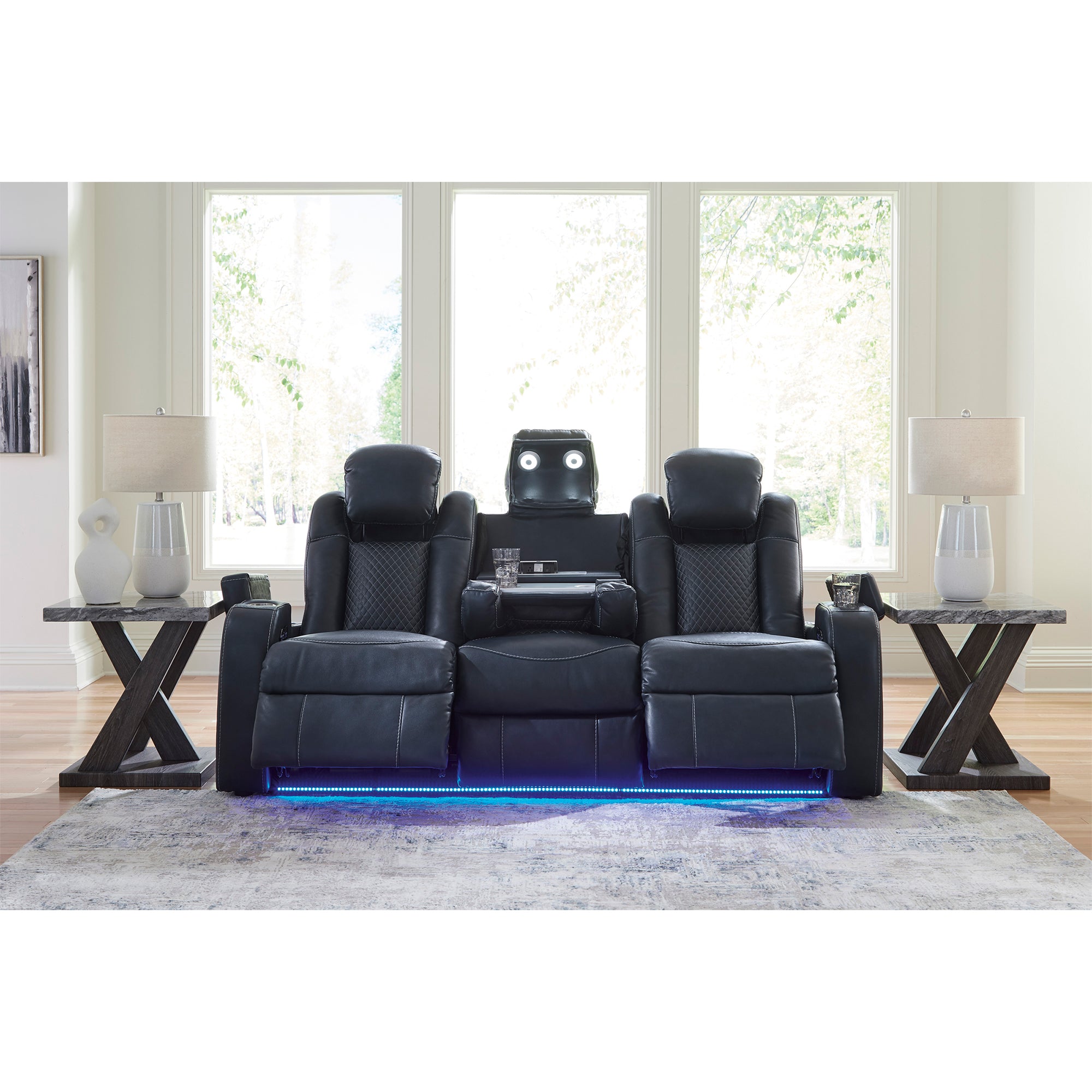 Fyne-Dyme Dual Power Reclining Sofa and Loveseat