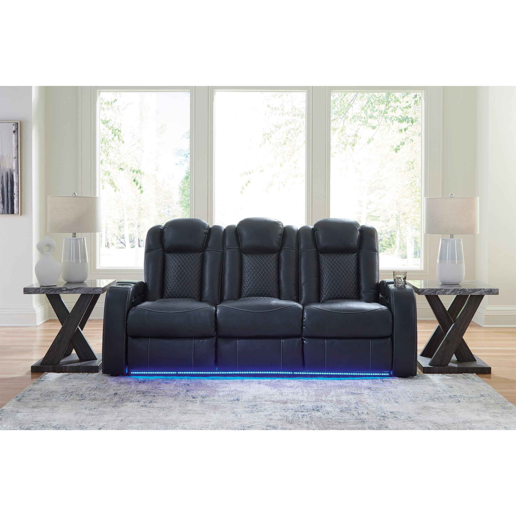 Fyne-Dyme Dual Power Reclining Sofa and Loveseat