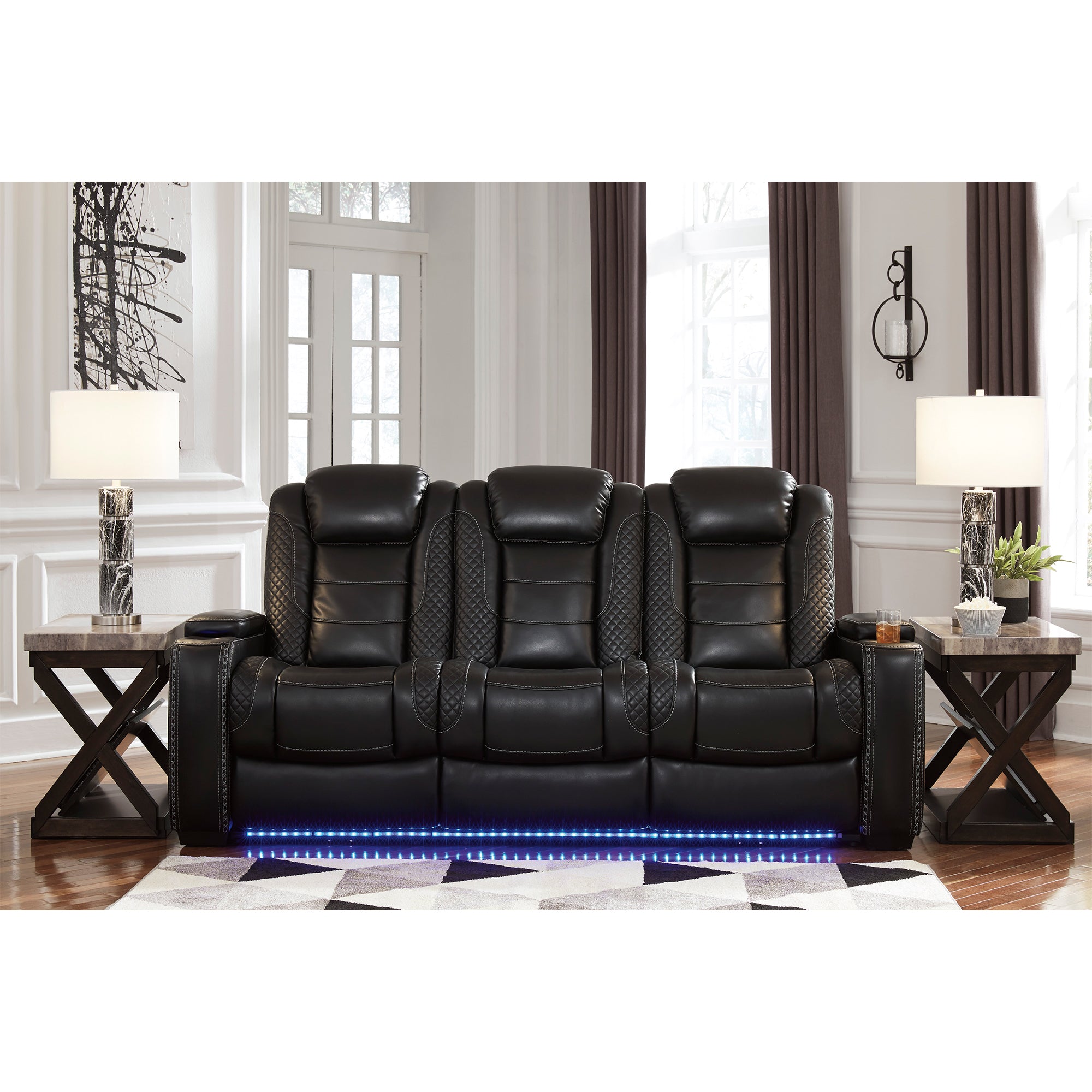 Party Time Power Reclining Sofa and Loveseat