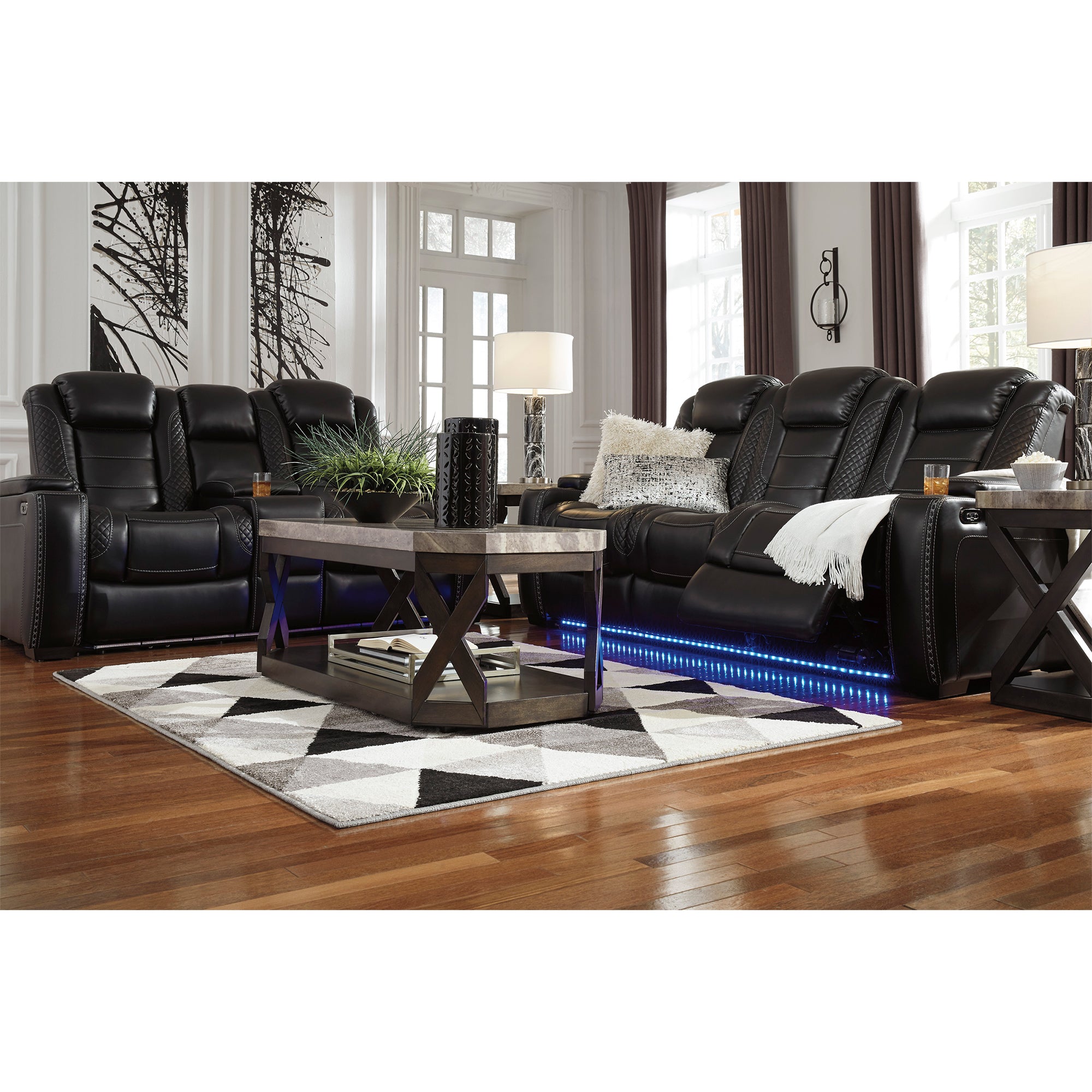 Party Time Power Reclining Sofa and Loveseat