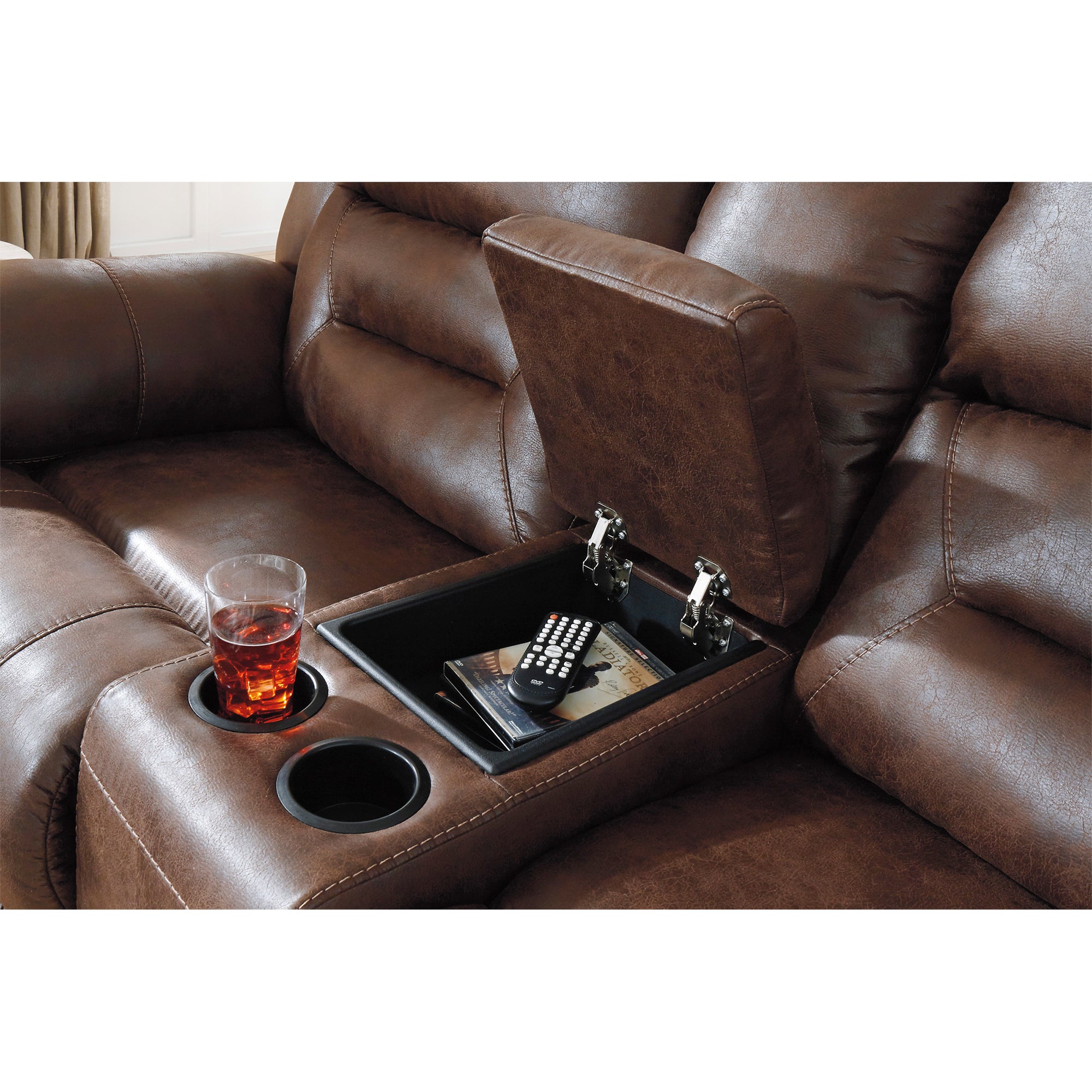 Stoneland Manual Reclining Loveseat with Console