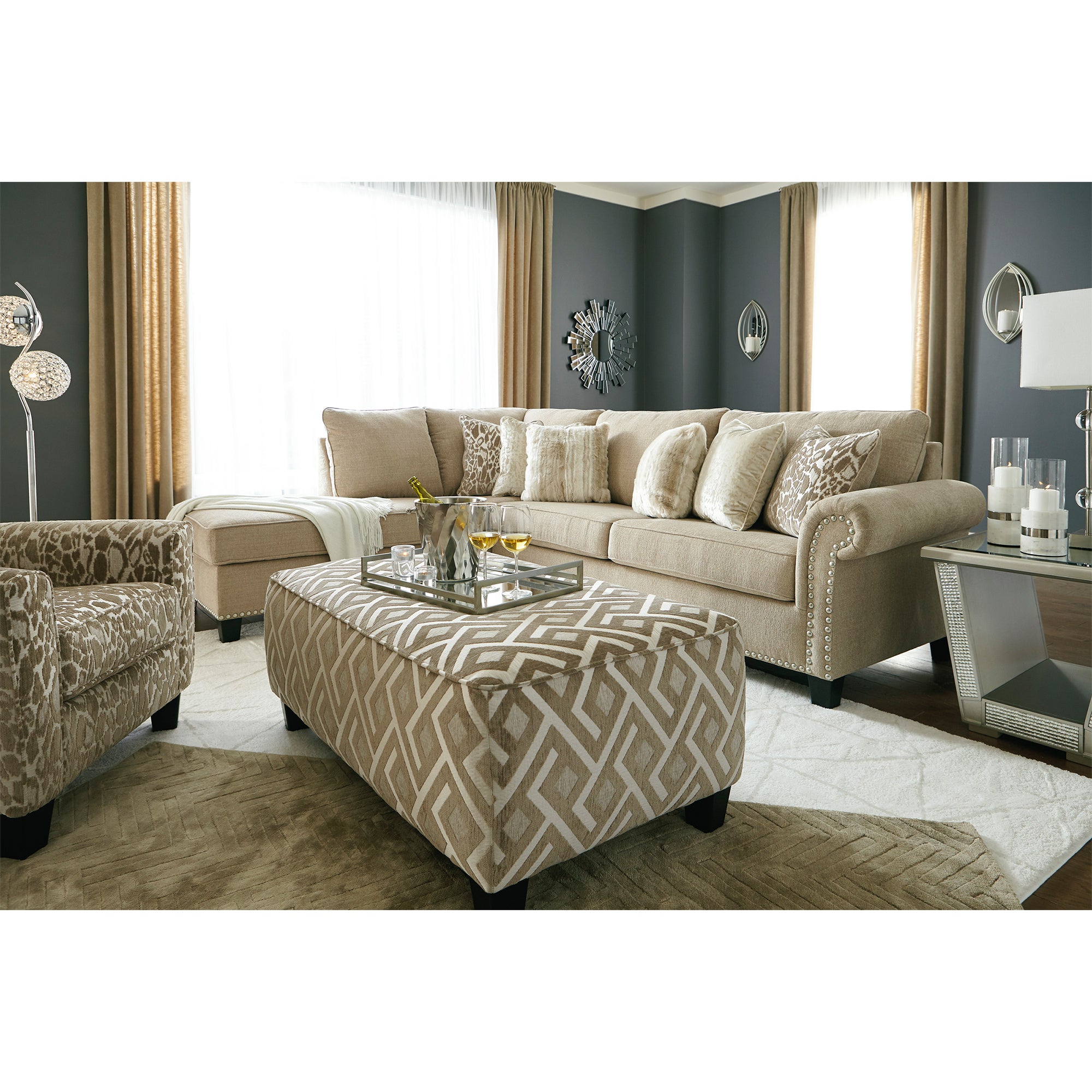 Dovemont Oversized Accent Ottoman