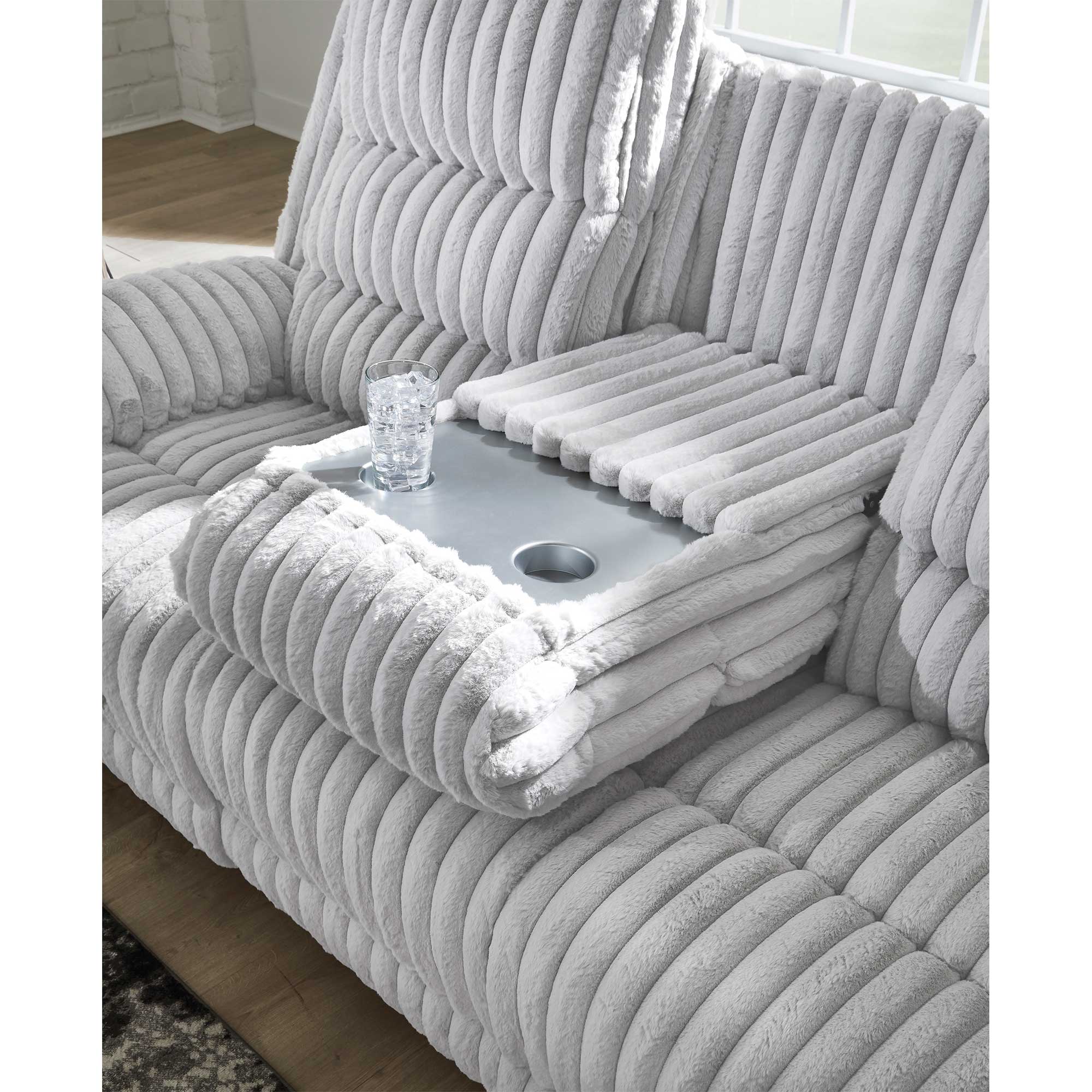 Rhines Falls Power Reclining Sofa with Drop Down Table