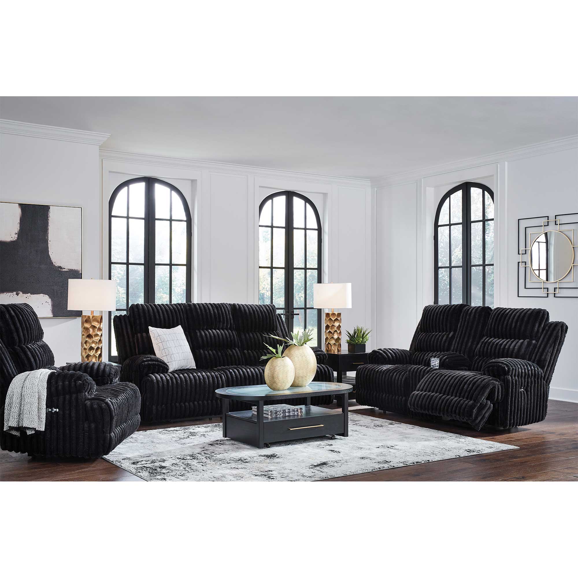 Rhines Falls Power Reclining Sofa with Drop Down Table