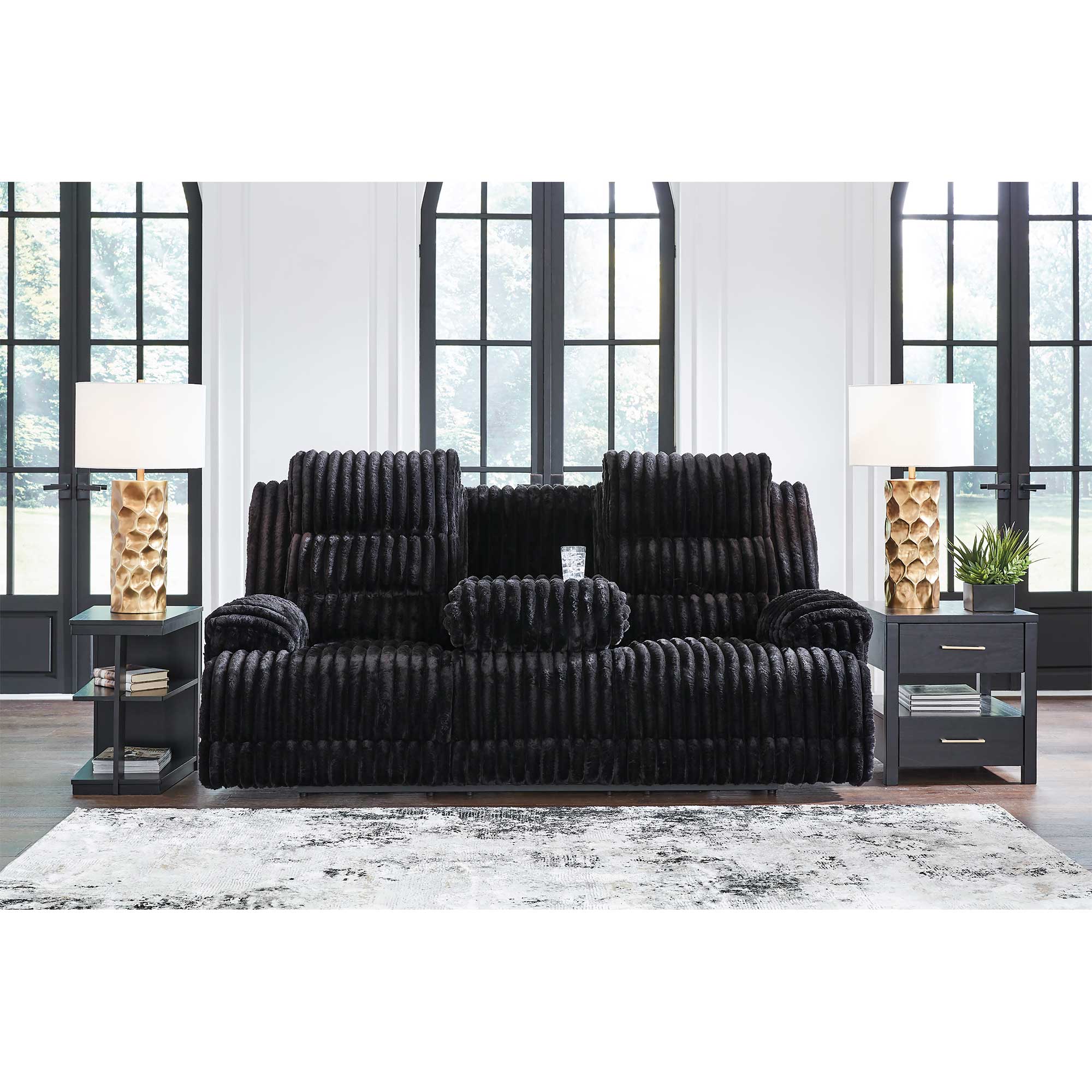 Rhines Falls Power Reclining Sofa with Drop Down Table