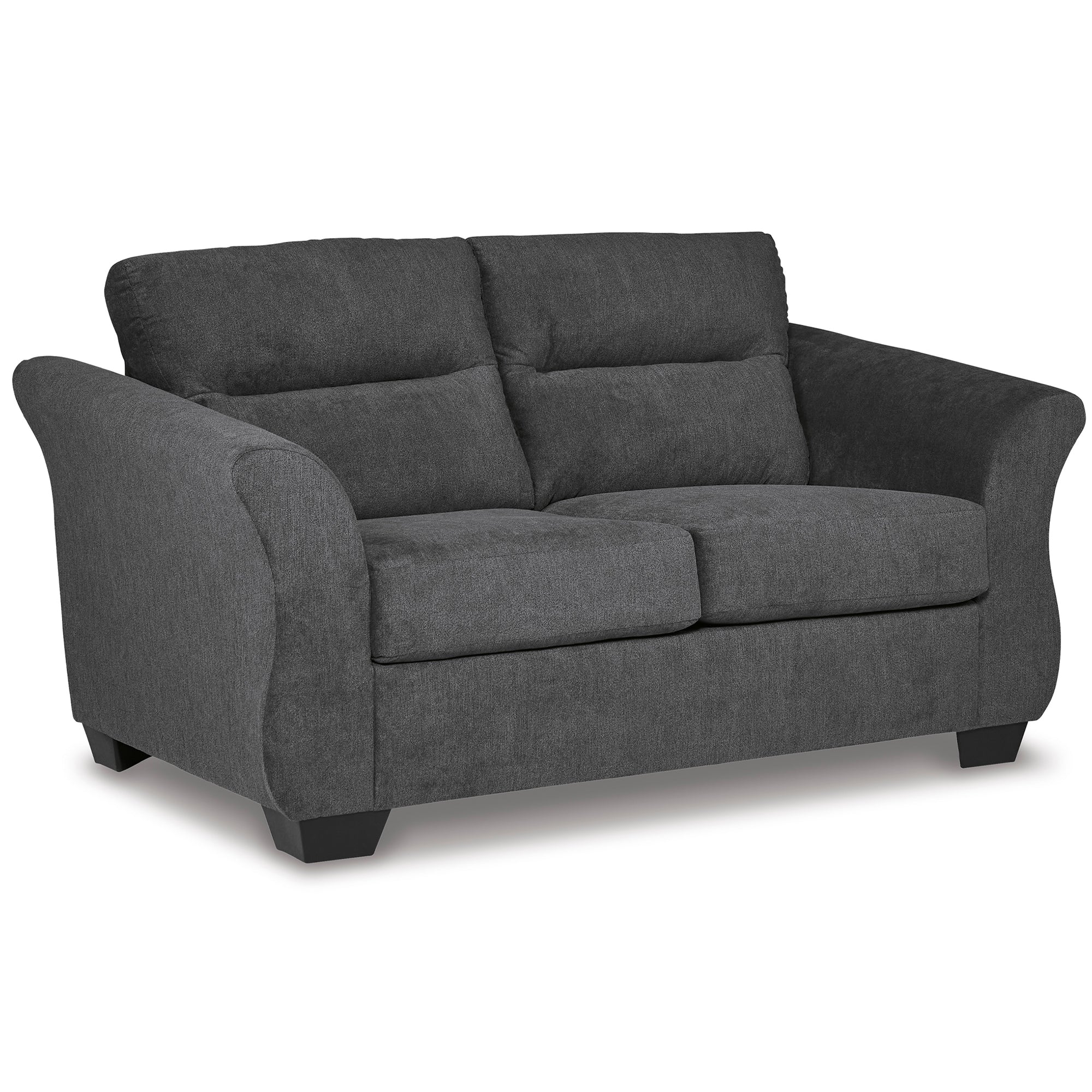 Miravel Loveseat in Gunmetal Color