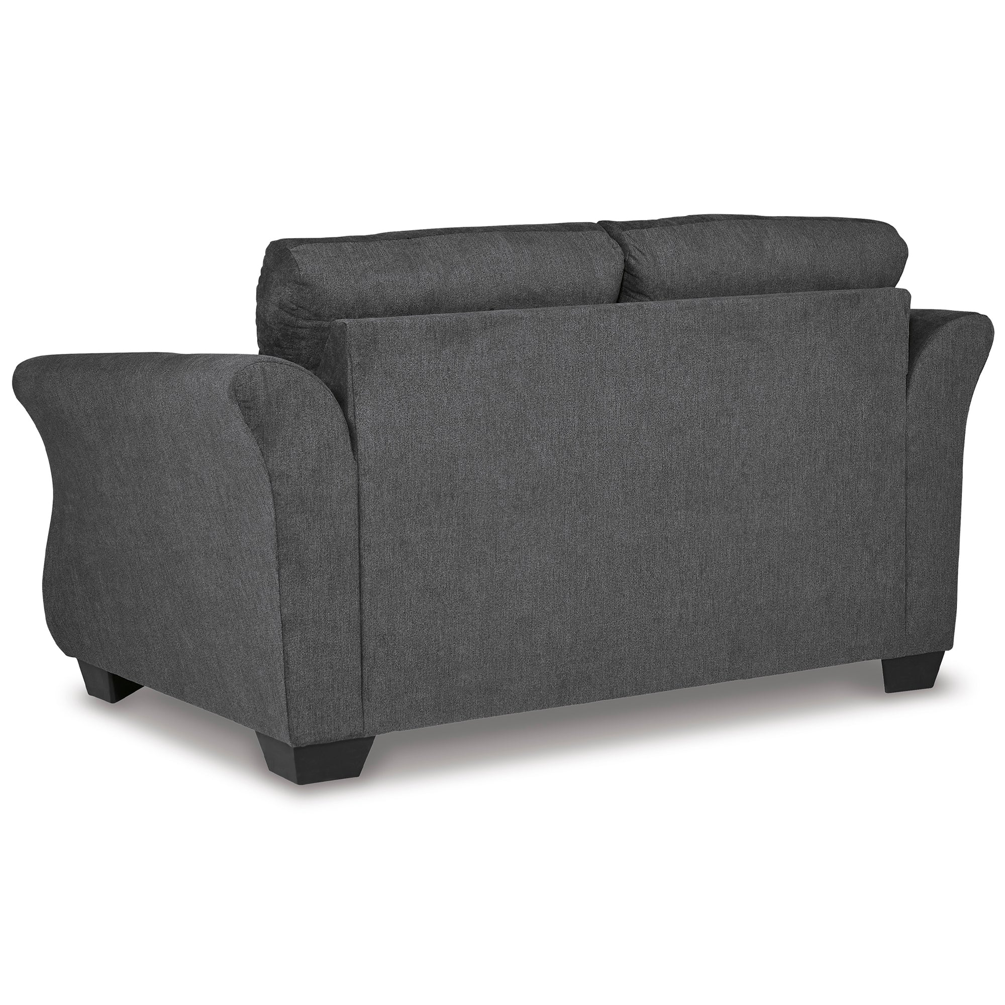 Miravel Loveseat in Gunmetal Color