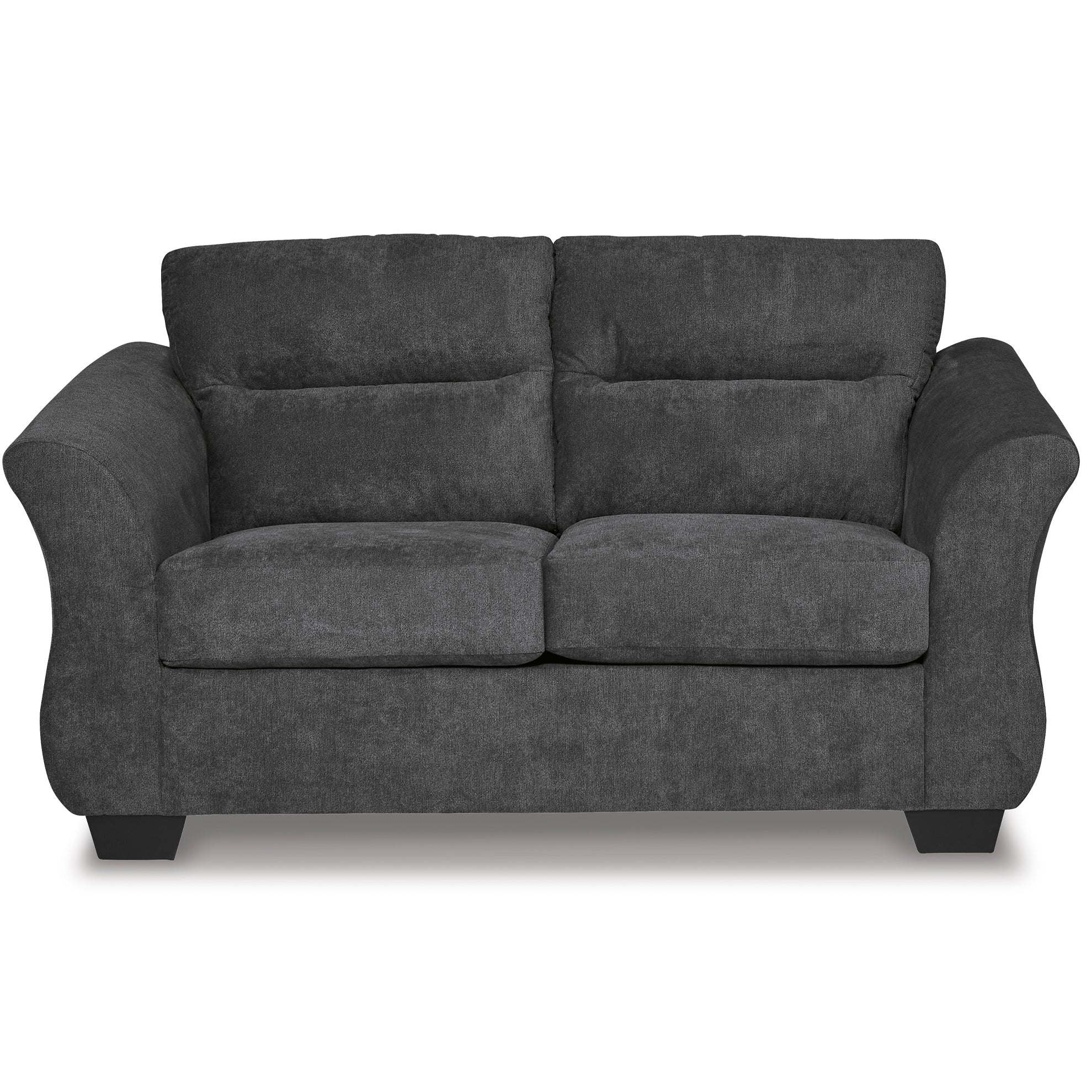 Miravel Loveseat in Gunmetal Color