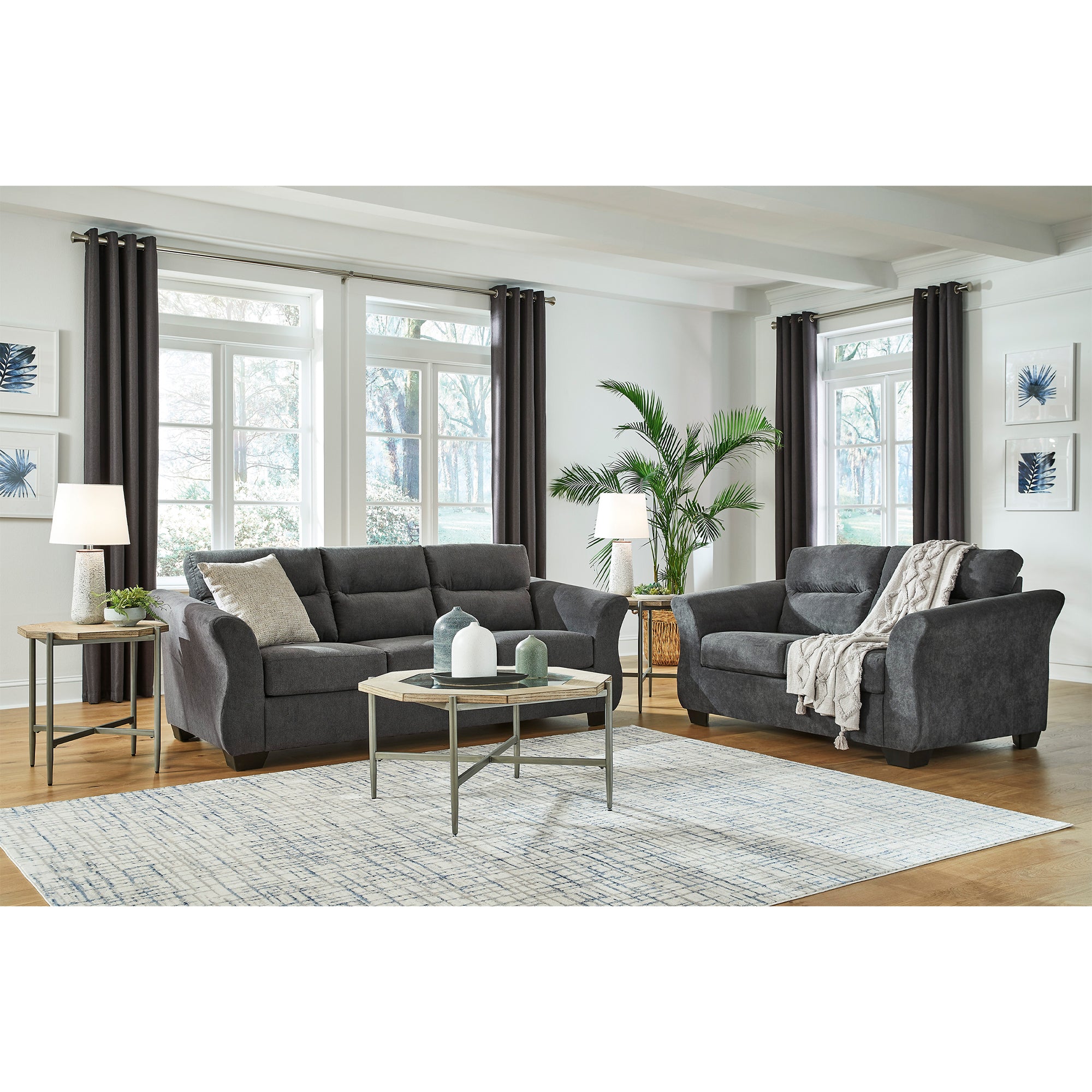 Miravel Sofa and Loveseat