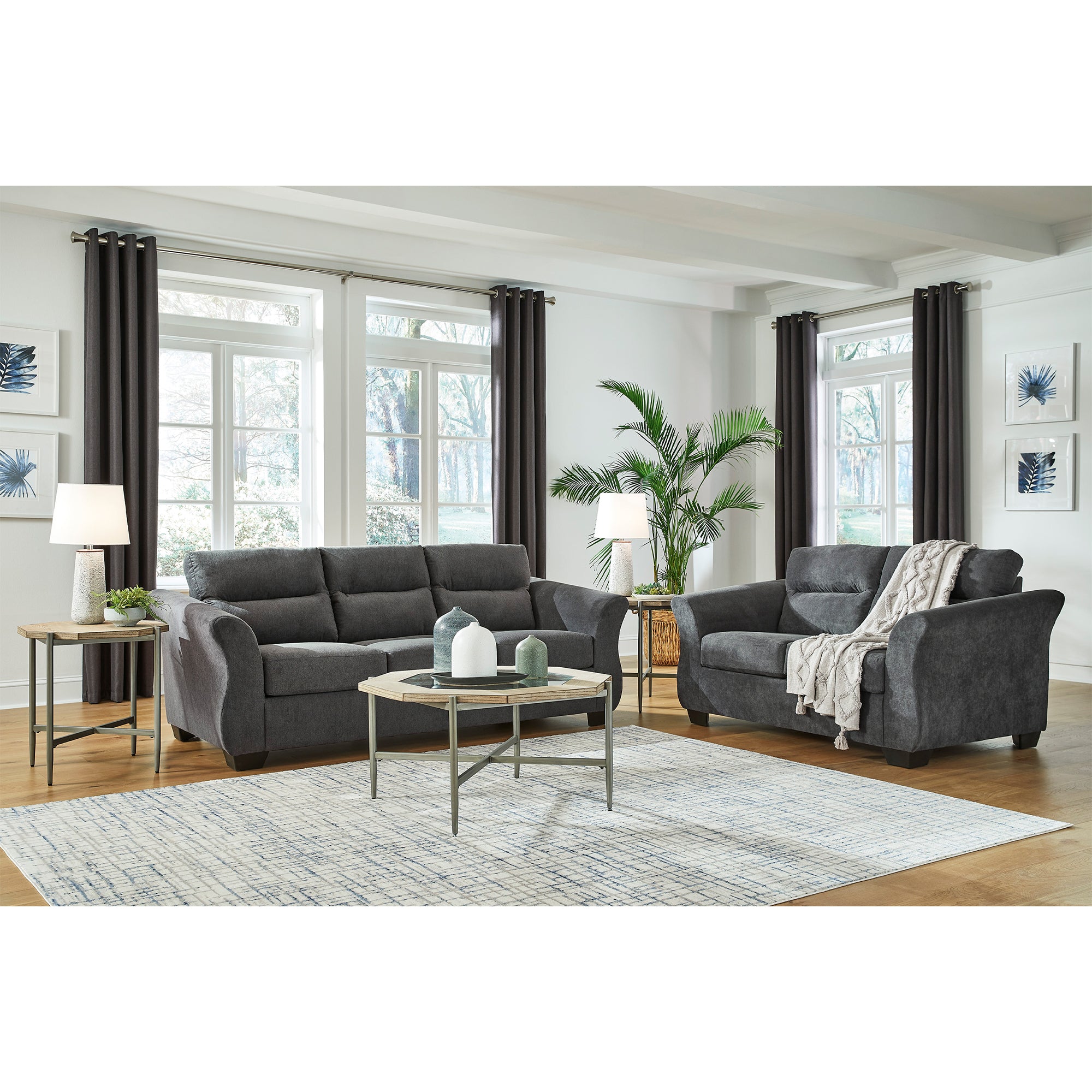 Miravel Sofa and Loveseat