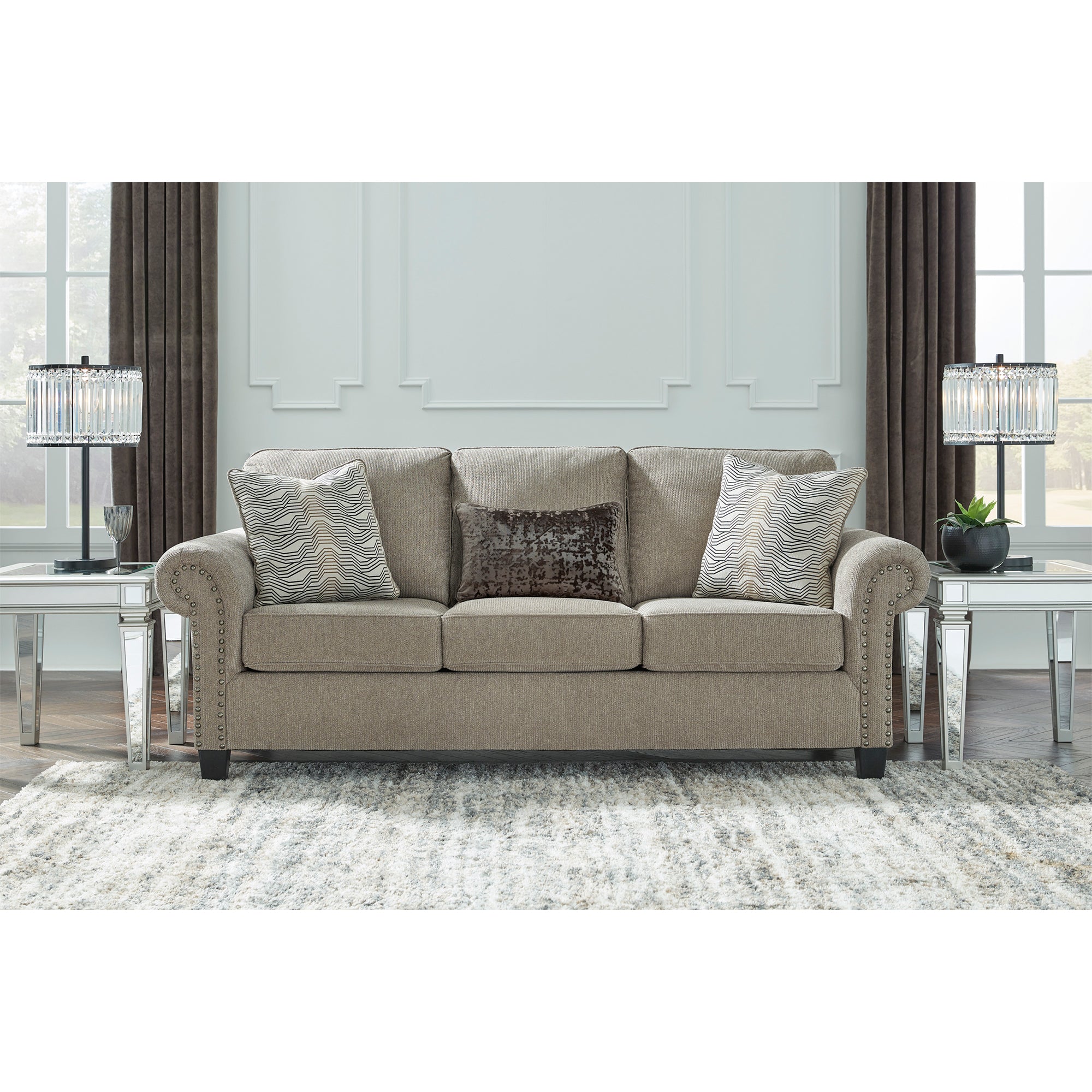 Shewsbury Pewter Sofa and Loveseat