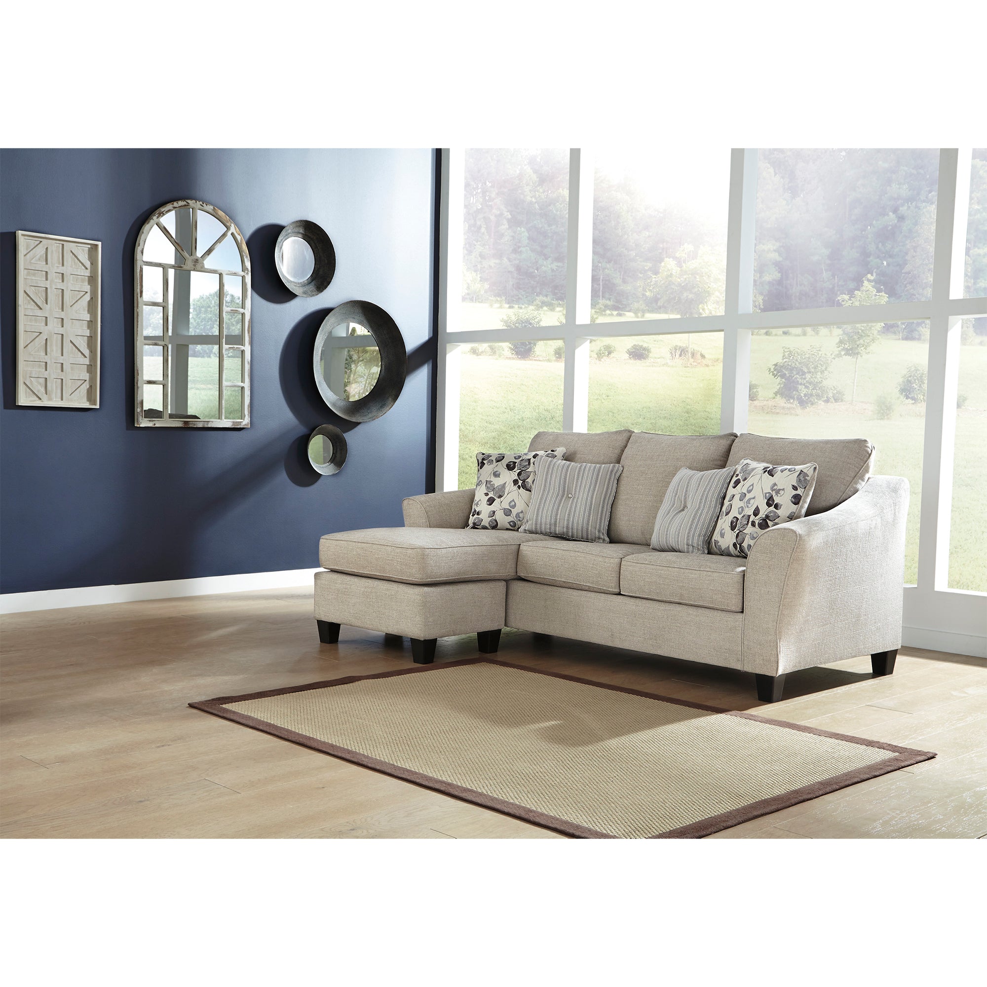 Abney Sofa Chaise and Swivel Chair