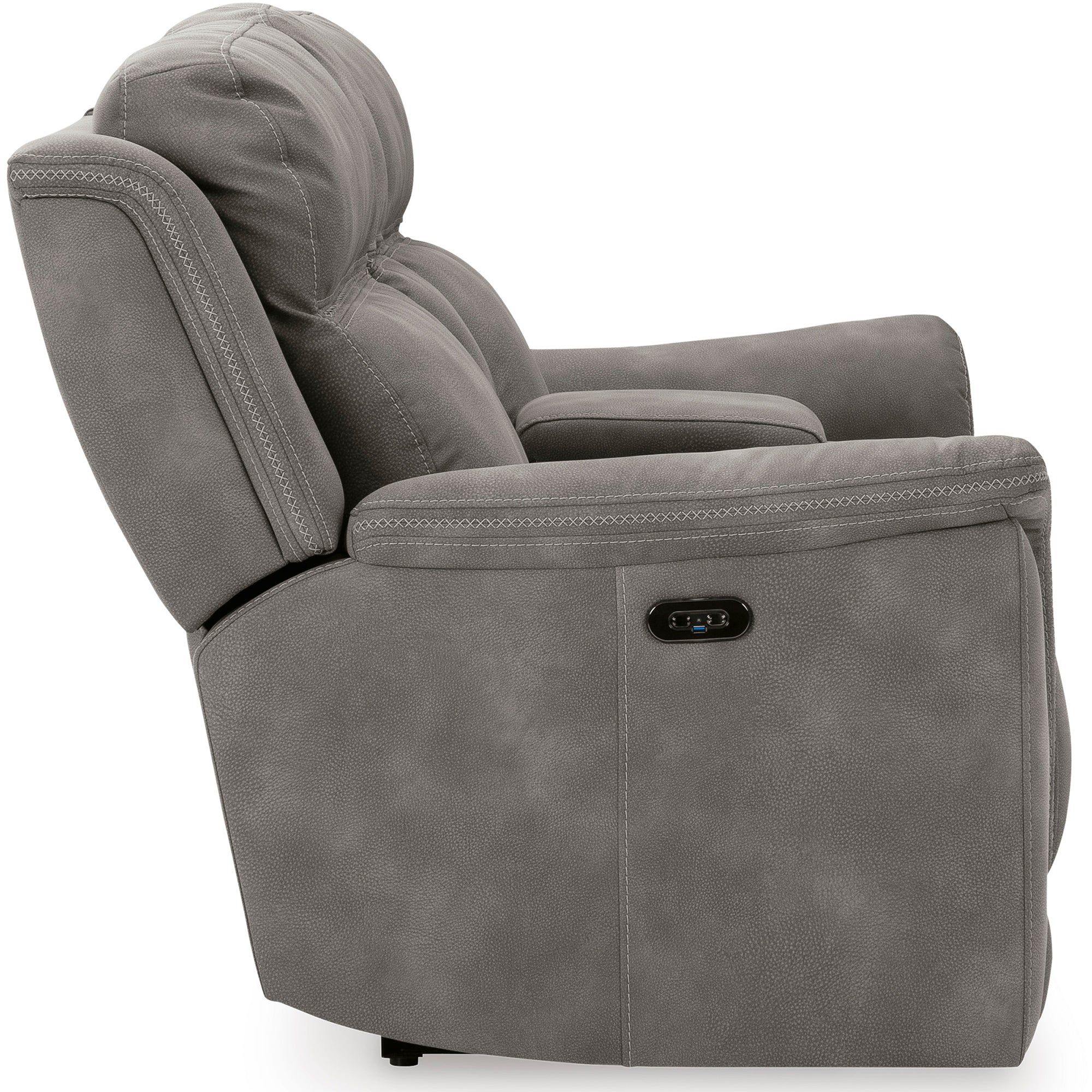 Next-gen Durapella Power Recliner Loveseat with Console and adjustable Headrest