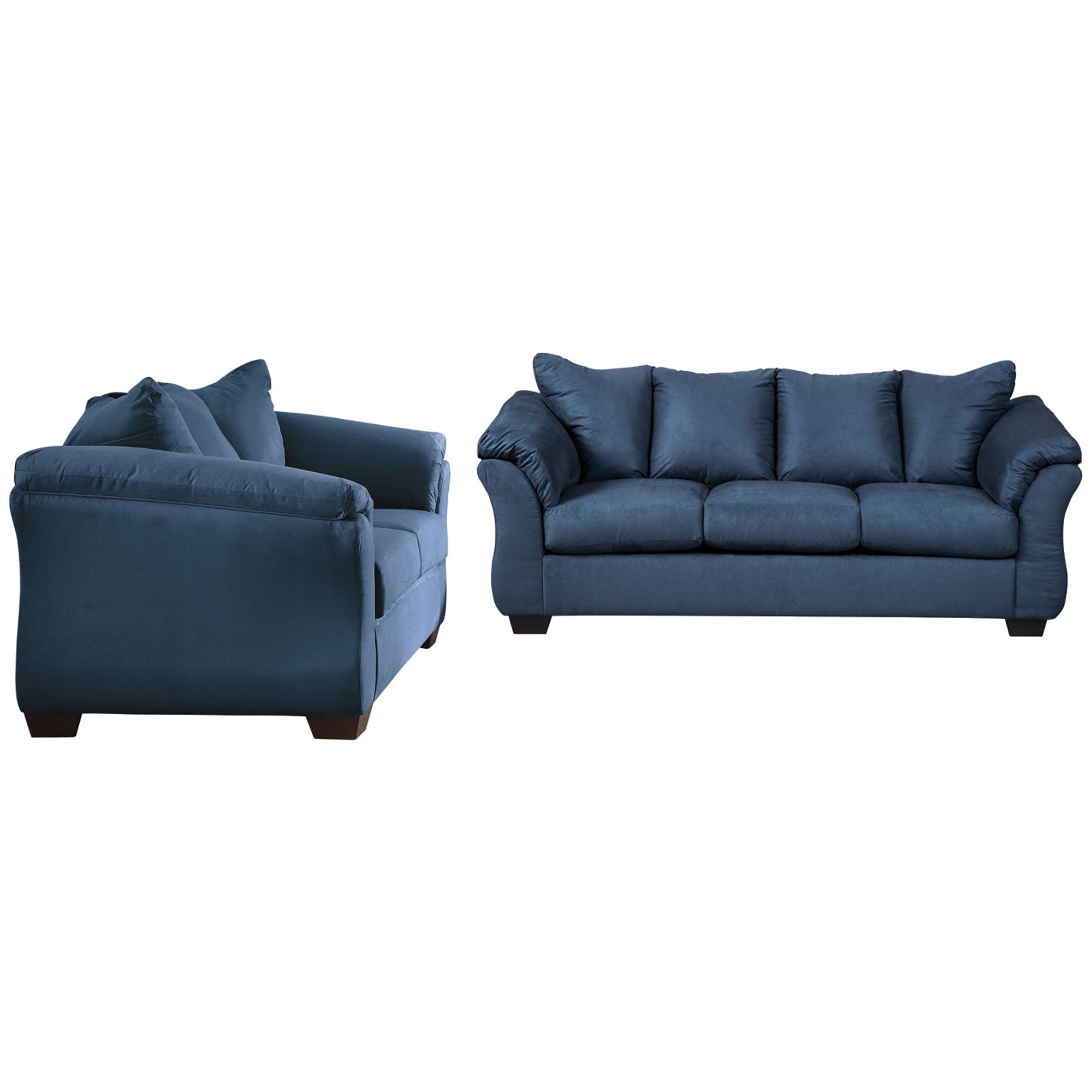 Darcy - Blue - Sofa and Loveseat