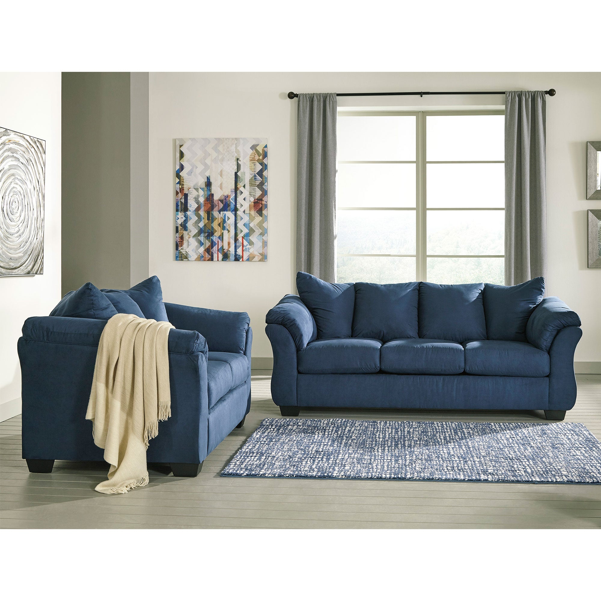 Darcy Blue Loveseat