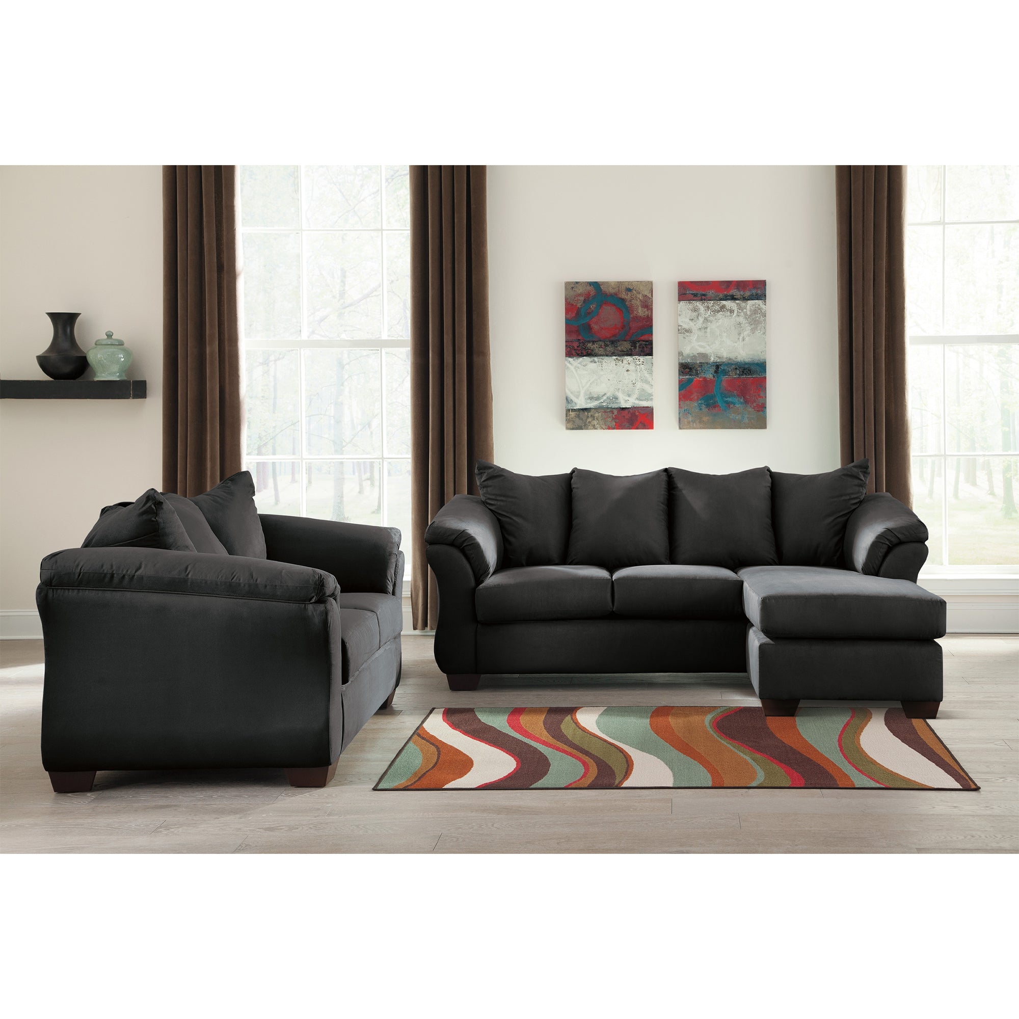 Darcy Sofa Chaise and Loveseat