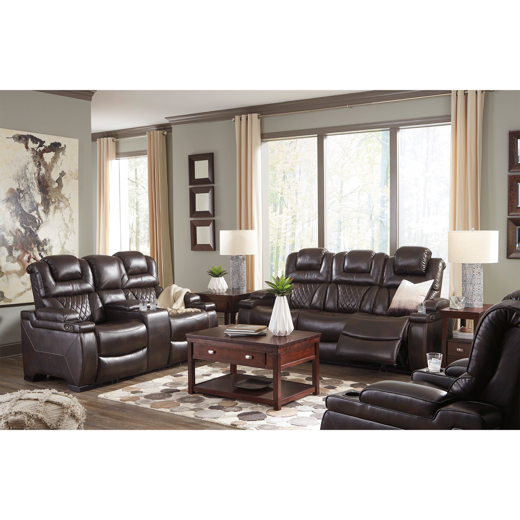 Warnerton Power Reclining Sofa and Loveseat