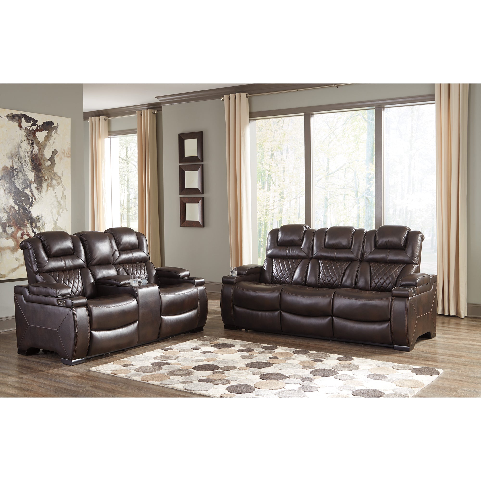 Warnerton Power Reclining Sofa and Loveseat